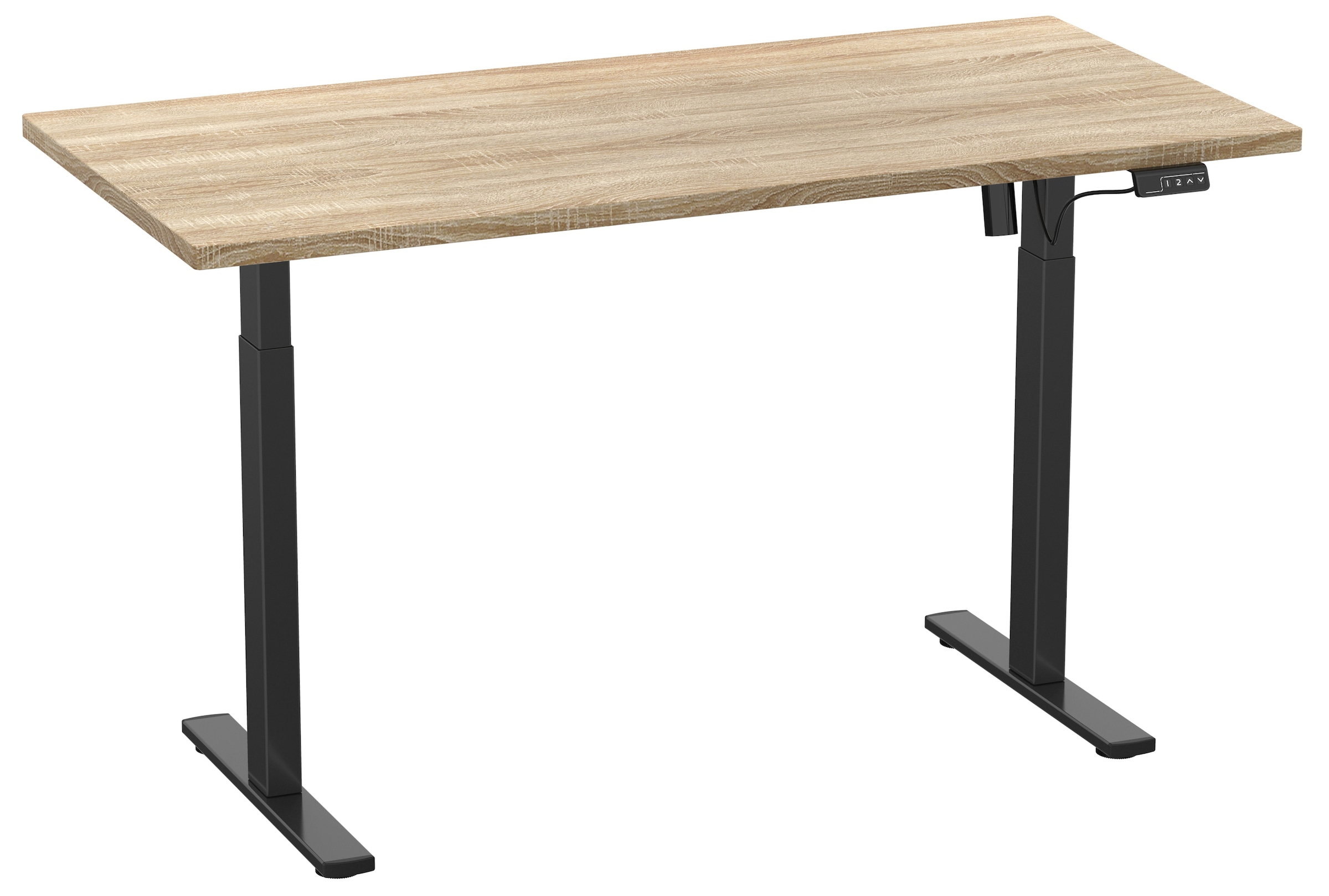 VCM Schreibtisch »VCM Höhenverstellbarer Schreibtisch stufenlos elektrisch höhenverstellbar Lona 110x80 Schwarz«, (Lona)