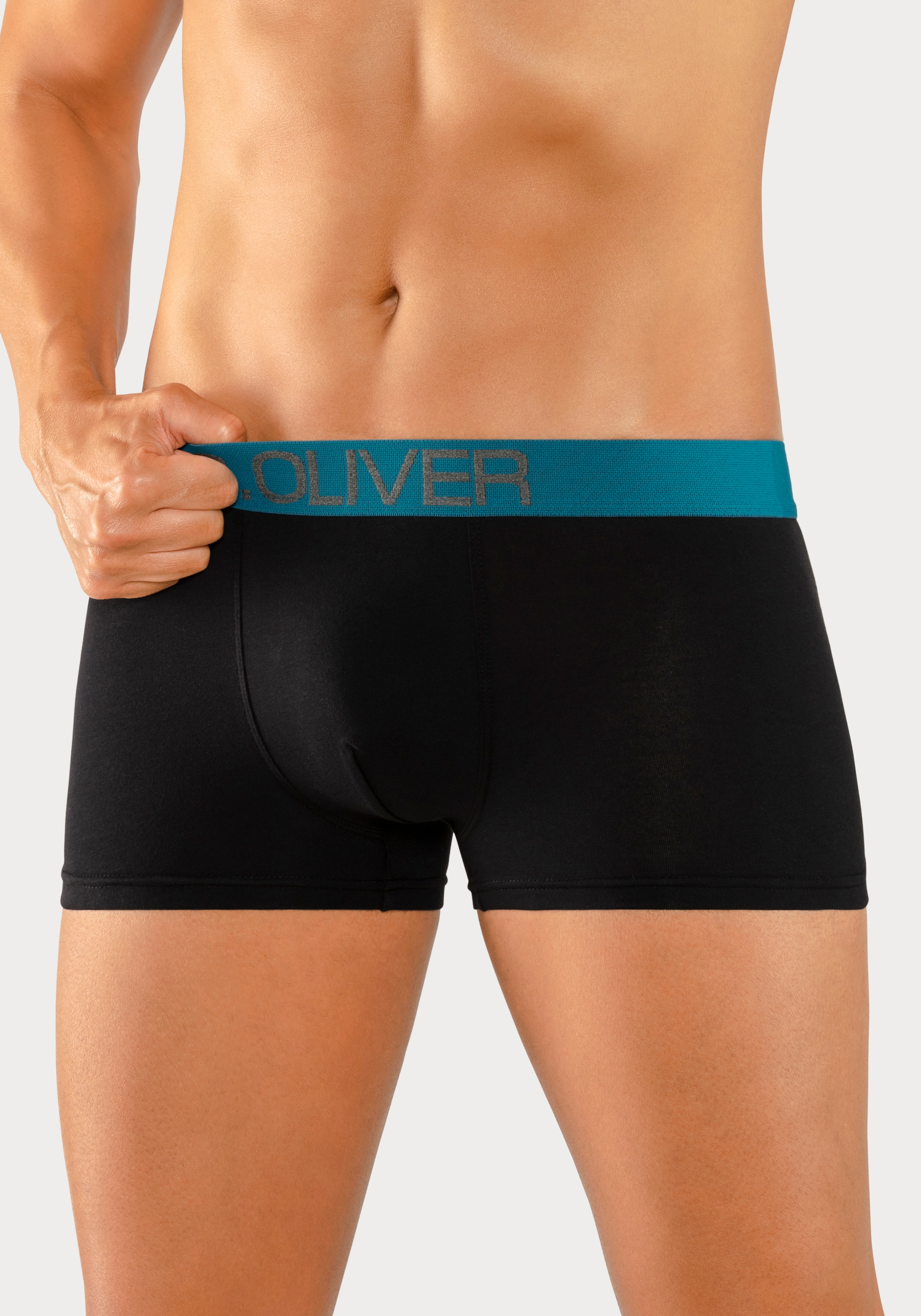 s.Oliver Hipster, (Packung, 4 St.), knapp sitzende Boxershorts für Herren aus Baumwoll-Mix