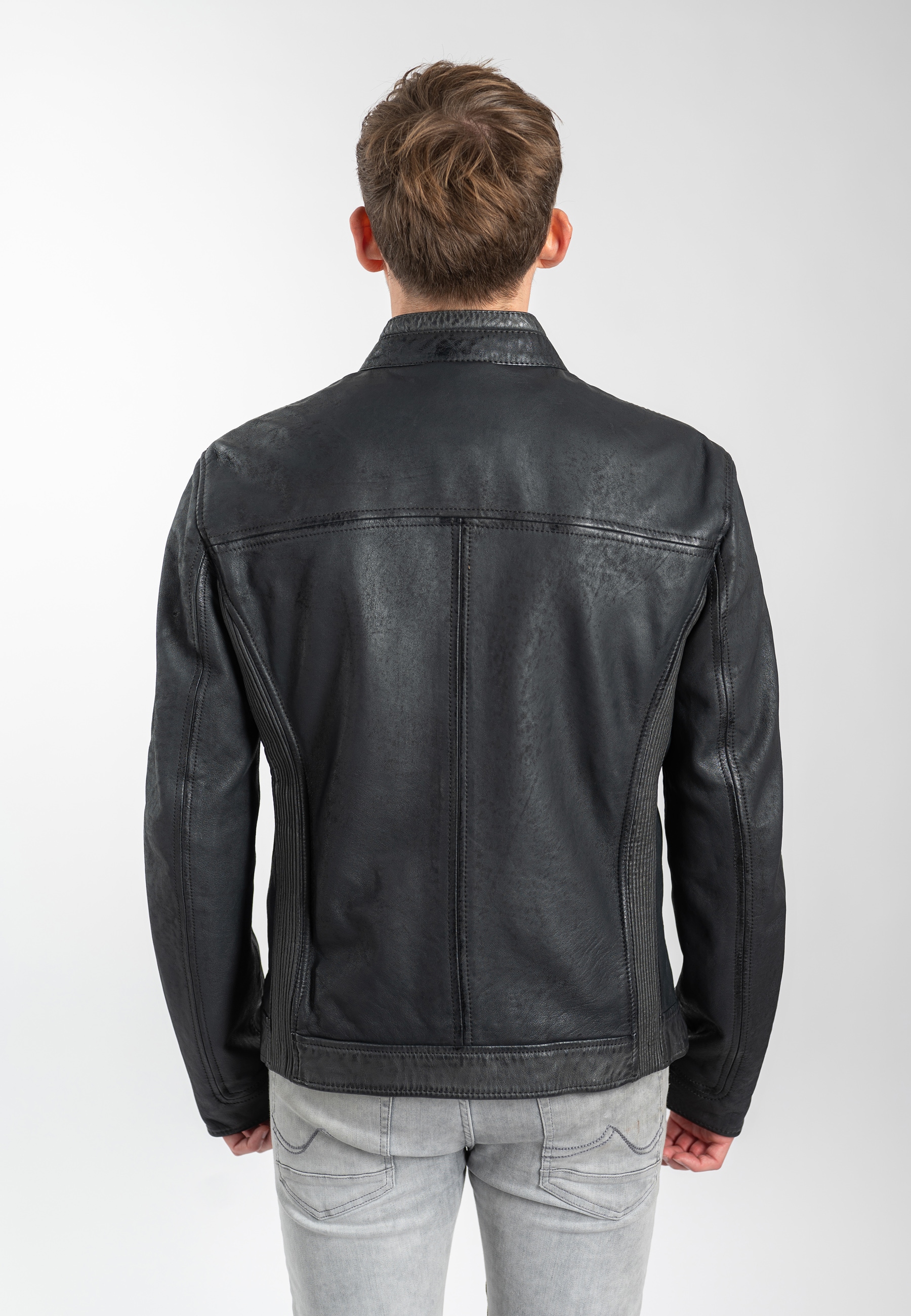 Mauritius Lederjacke »MMDeplu« mit Bikerkragen