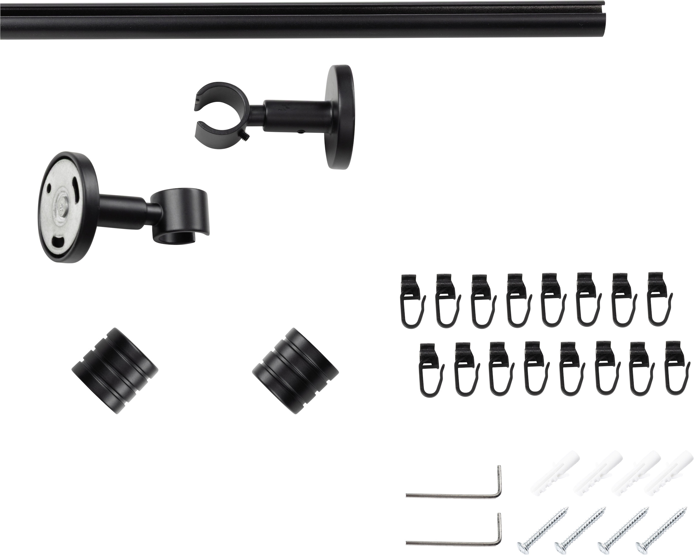 SN DECO GROUP Gardinenstange »Gardinenstange Innenlauf Lille Ø 19 mm, 1-läufig, Fixmaß, verschraubt« Ø 19 mm Fixmaß;kürzbar