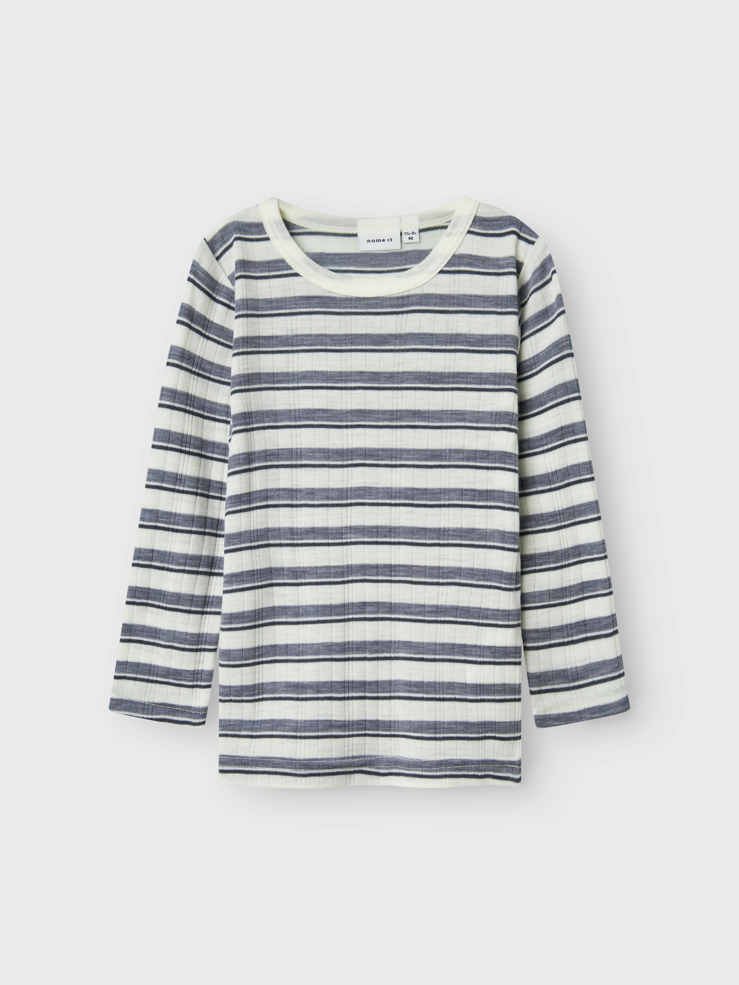 Name It Langarmshirt »NMMWANG WOOL NEEDLE LS TOP NOOS«, aus reiner Merinowolle
