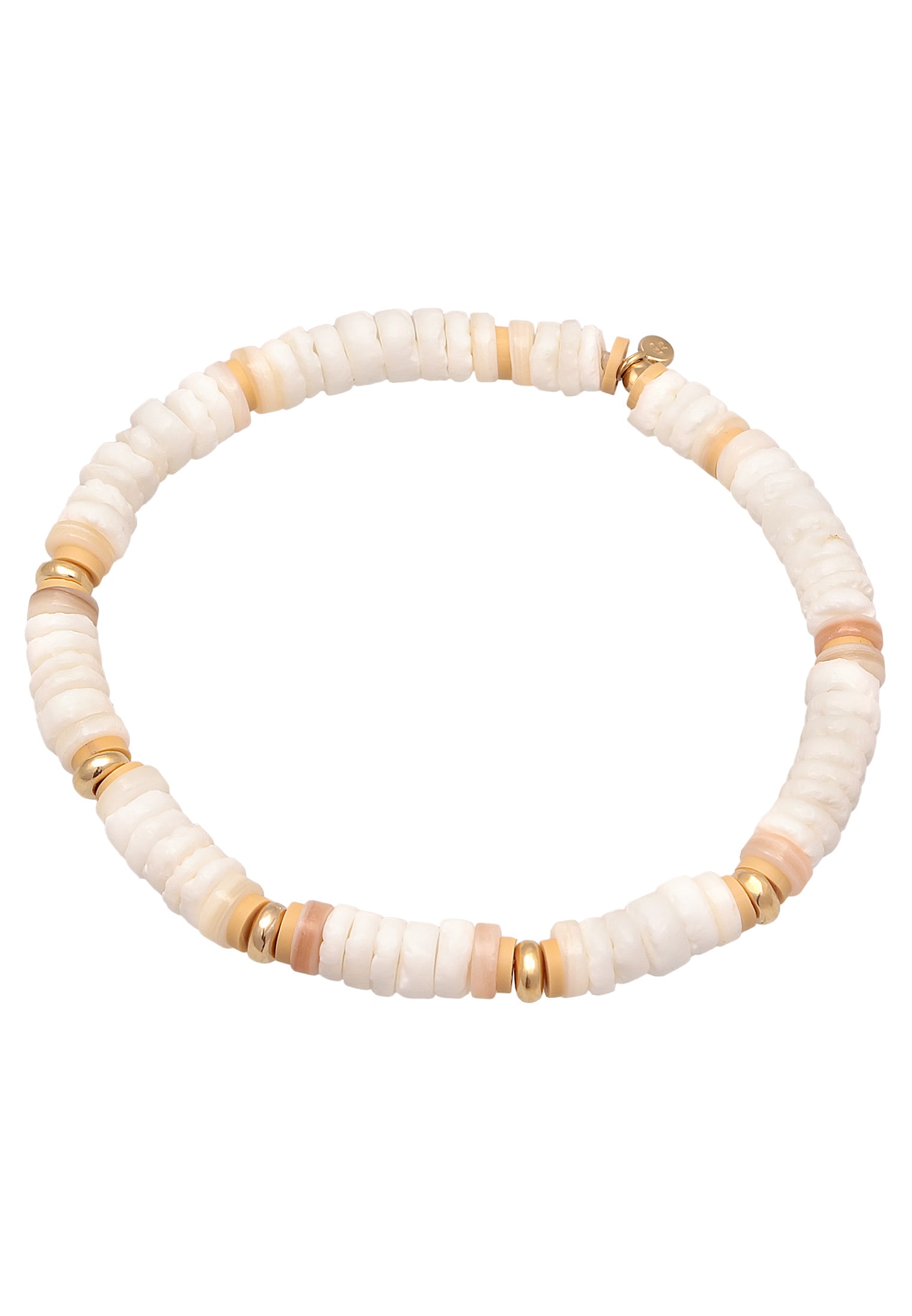 Elli Armkette »Armband Heishi Beads Surfer Strand Style 925 Silber«
