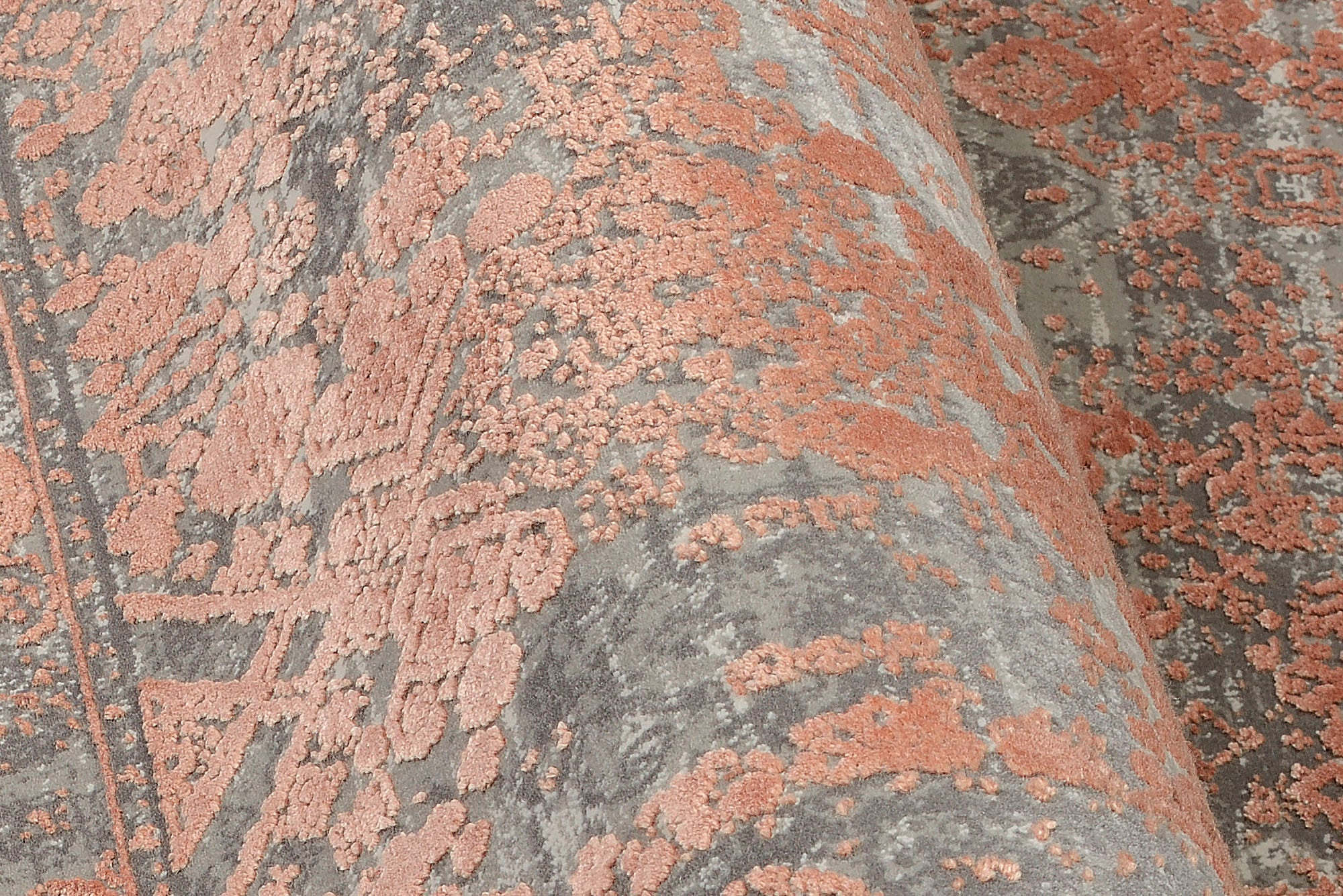 OCI DIE TEPPICHMARKE Teppich »COLOUR TADI« rechteckig 8 mm Höhe Glanz Viskose, mit Fransen, Hoch Tief Struktur, Vintage, Wohnzimmer