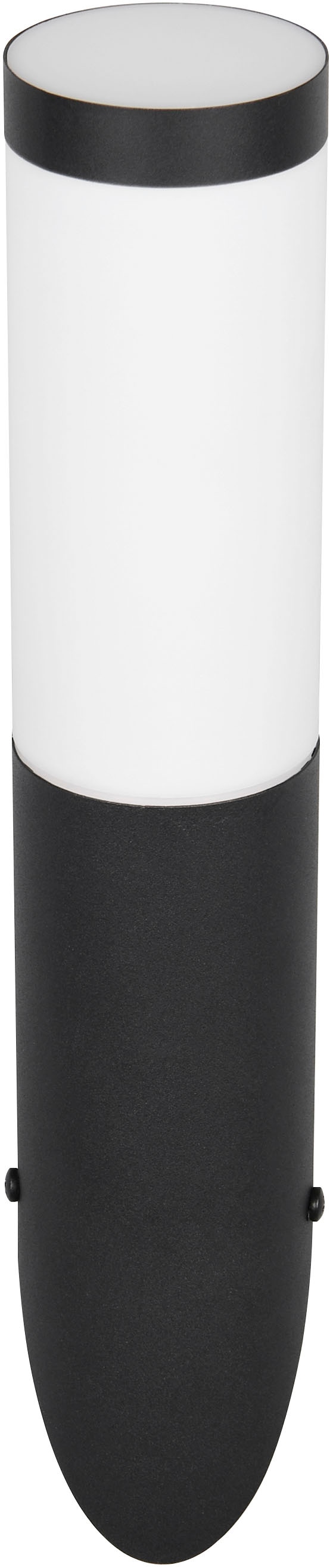 TRIO Leuchten Außen-Wandleuchte »TRIOTO, Outdoor Wandlampe Edelstahl, Wandfackel exkl 1x E27 max 25W« E27 1 Stk. warmweiß - kaltweiß röhrenförmige Hauswand Beleuchtung, Fassadenbeleuchtung IP44 39cm hoch