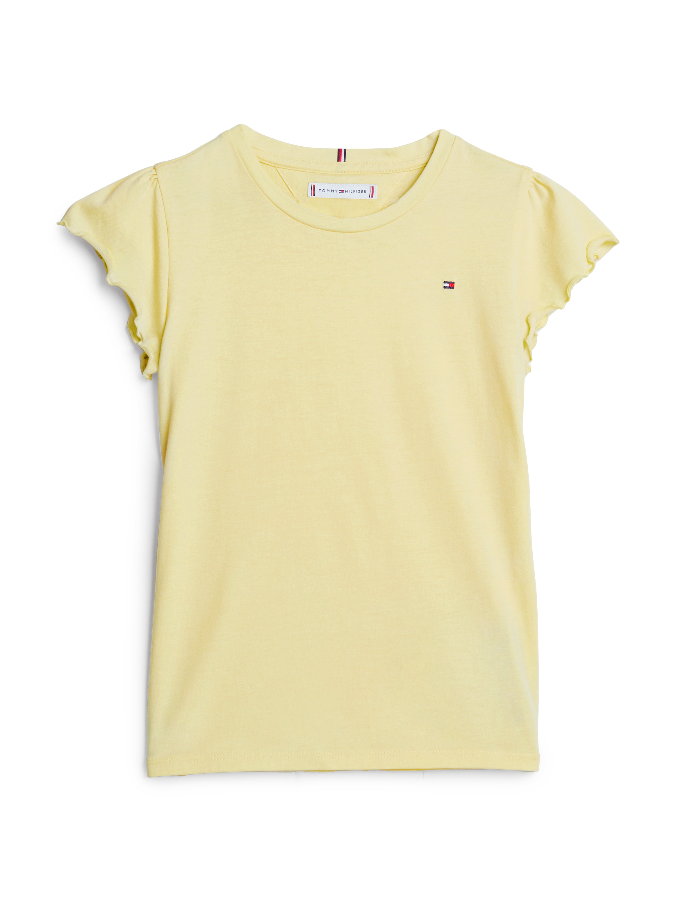 Tommy Hilfiger T-Shirt »ESSENTIAL RUFFLE SLEEVE TOP«, mit gewelltem Ärmelabschluss