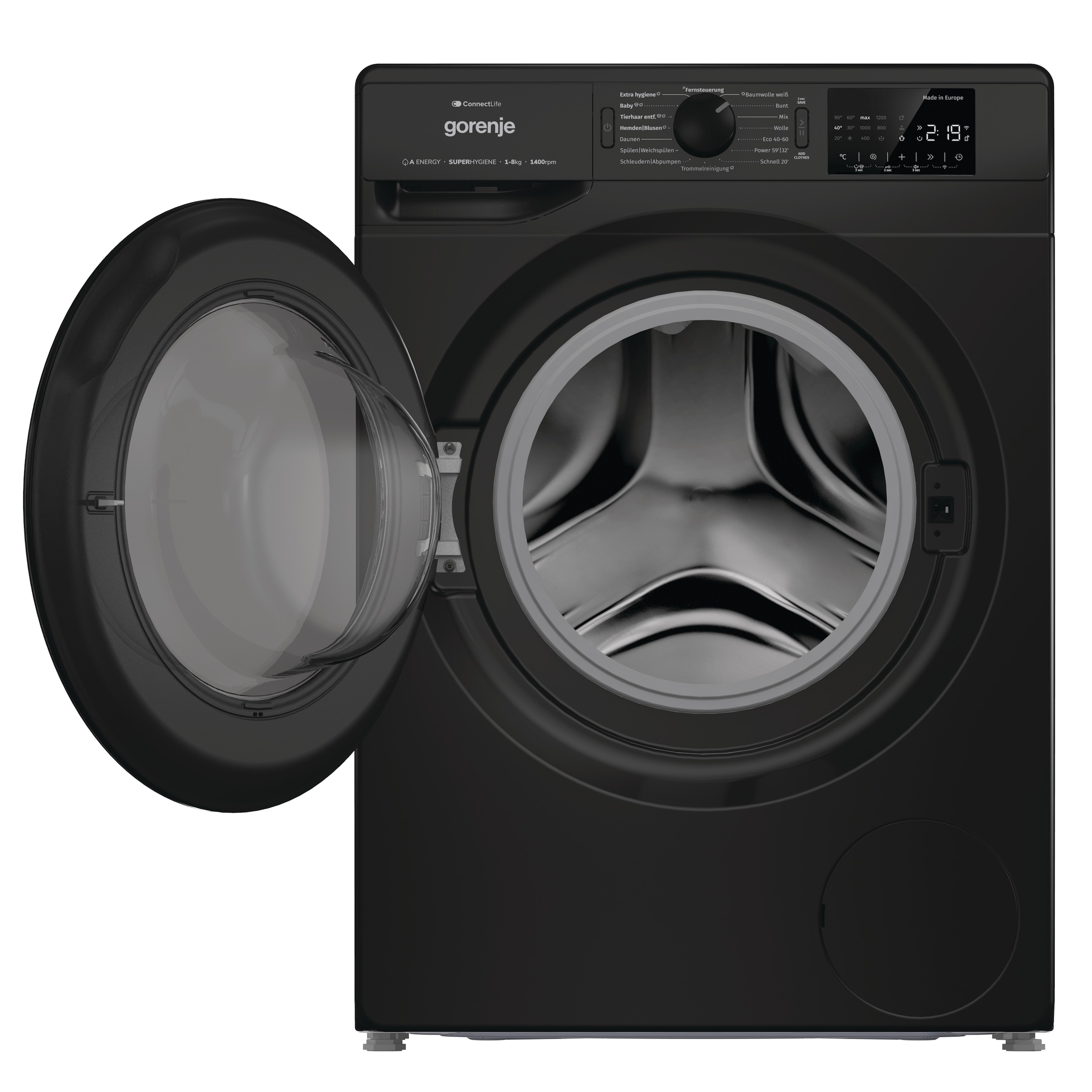 GORENJE Waschmaschine »WPNEI84A1DTSB«, 8 kg, 1400 U/min, Energieklasse A-10%