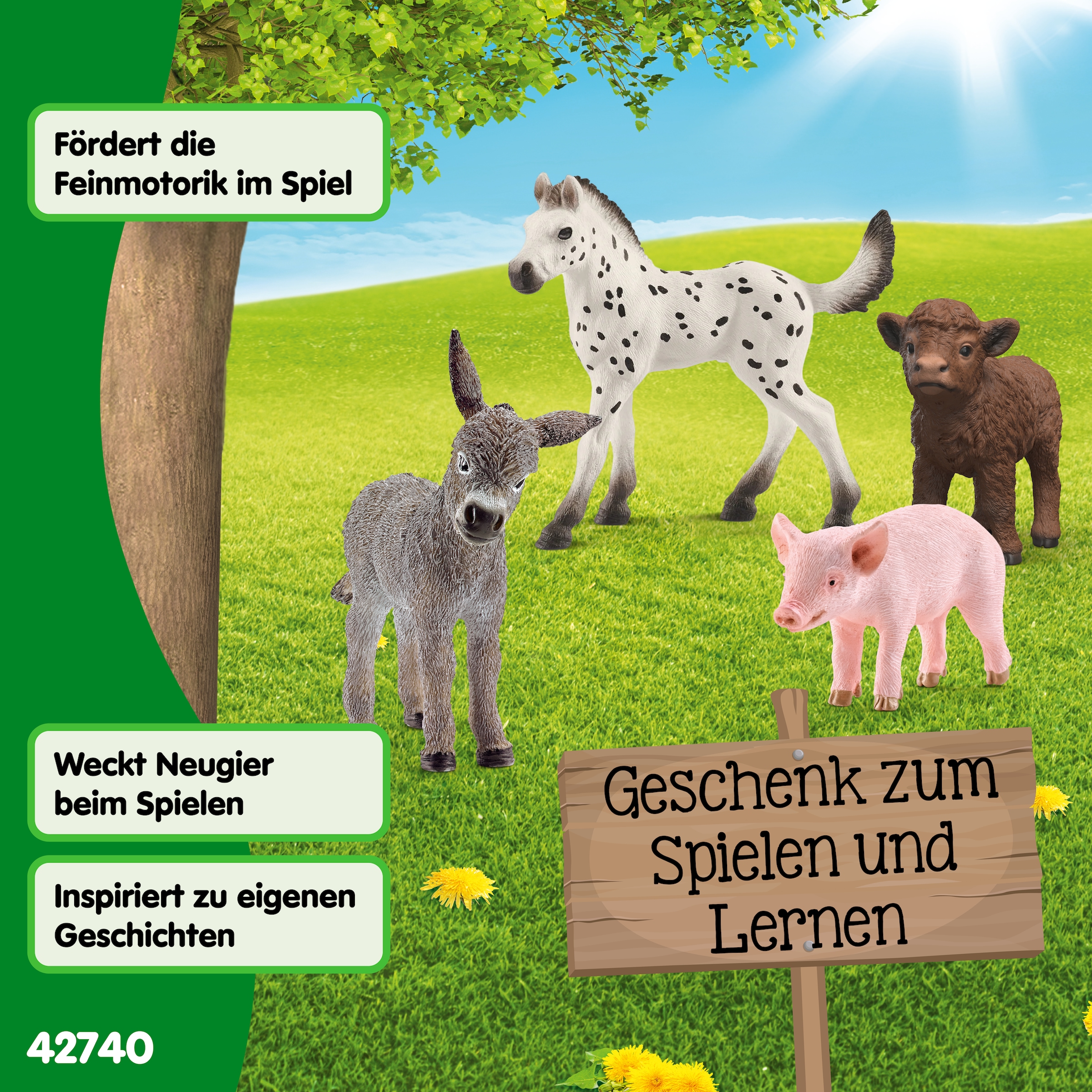 Schleich® Spielfigur »FARM WORLD, Bauernhof Babys (42740)«