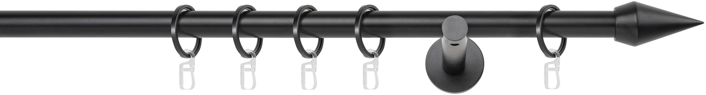 mydeco Gardinenstange »20mm Point Wandträger 12 cm« 1 läufig-läufig Fixmaß