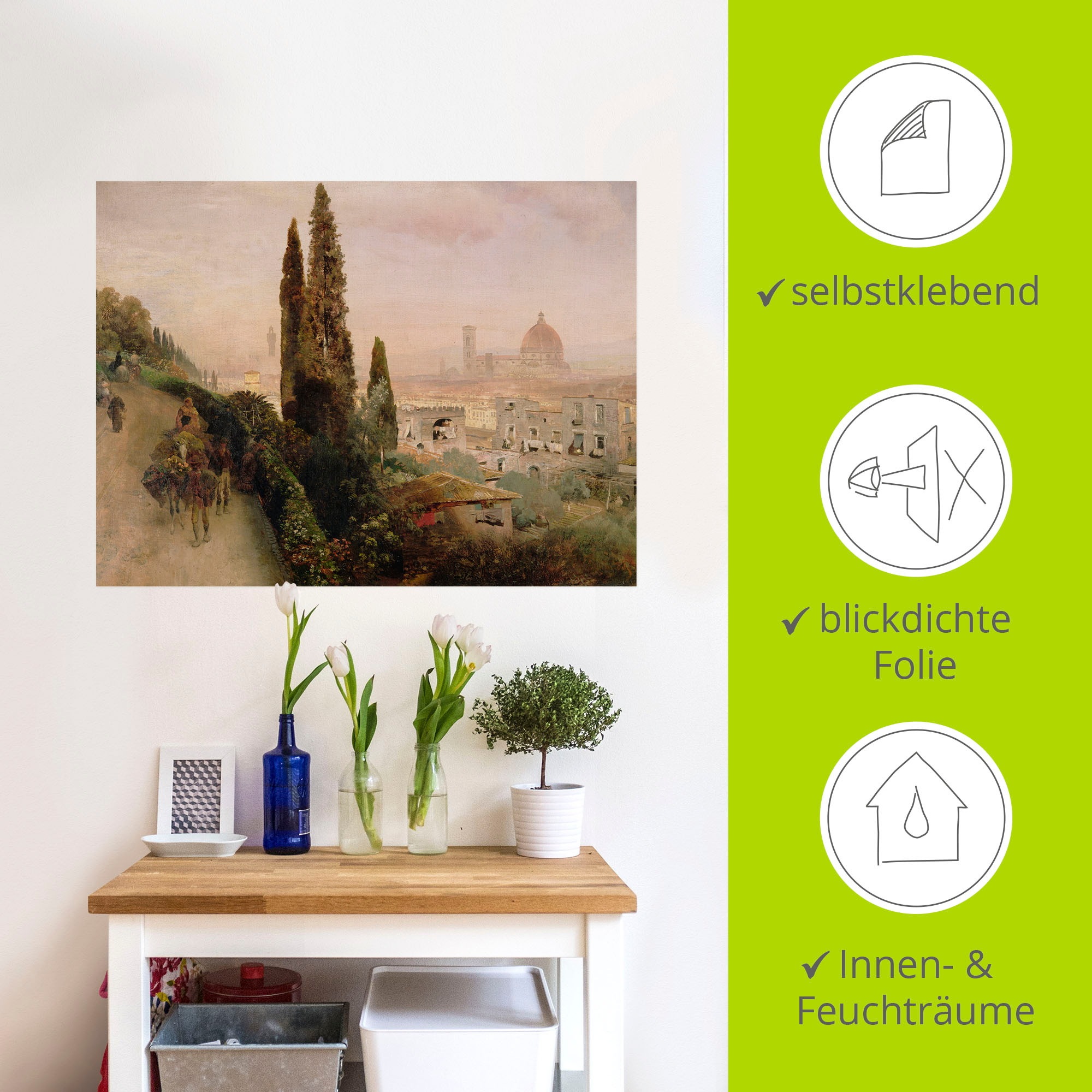 Artland Wandfolie »Florenz.«, Italien, (1 St.), selbstklebend