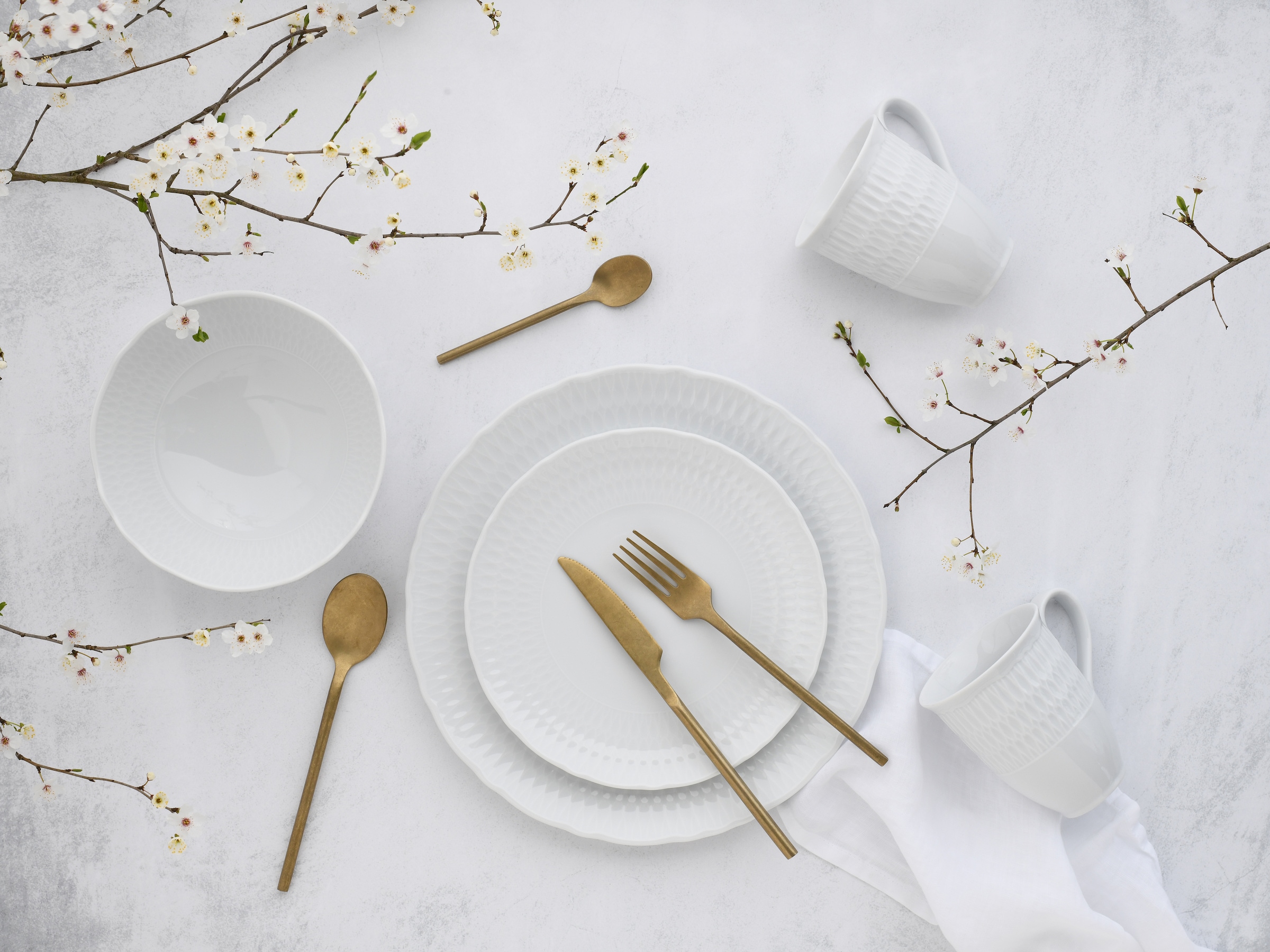 CreaTable Kombiservice »Sofia, Kombi-Service 16 tlg« Klassisch-elegantes Relief