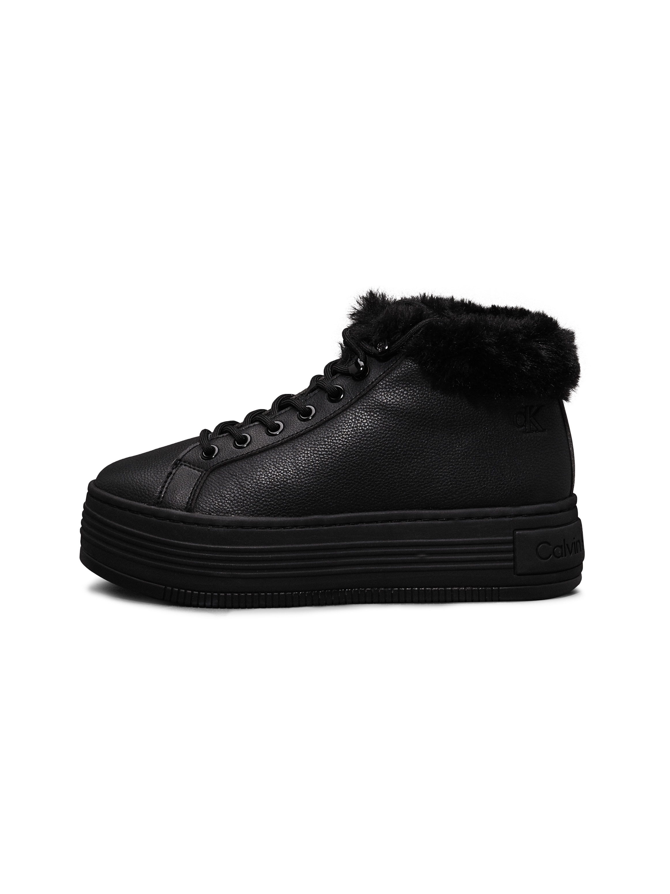 Calvin Klein Jeans Winterboots »BOLD PLATF LOW LACEUP MG LTH«, Plateauboots, Stiefelette, High-Top Sneaker, Logo in der Laufsohle