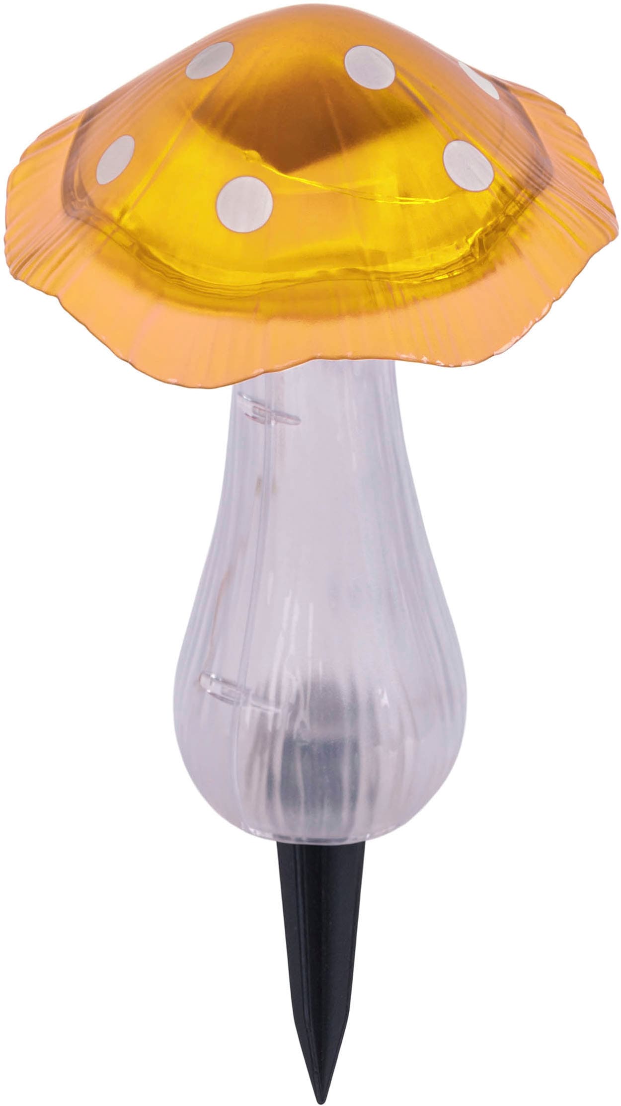 näve LED Solarleuchte »Mantar« LED-Modul 2 Stk. Kaltweiß 2er Set Dekoerdspieß Pilze rot und gelb, Dämmerungssensor, kaltweiß