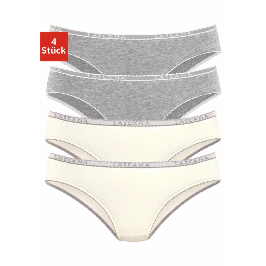 LASCANA Slip, (Packung, 4 St.)