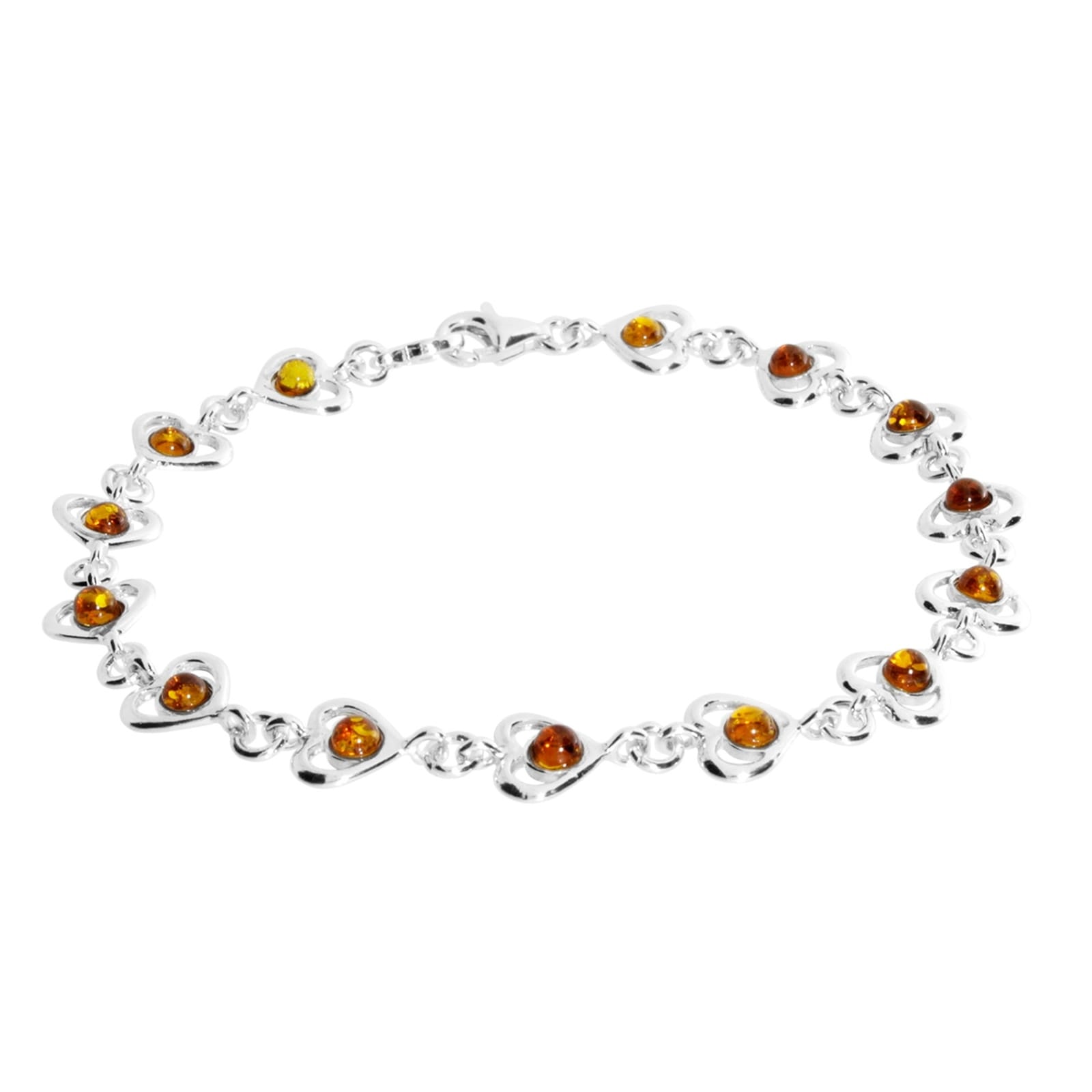 OSTSEE-SCHMUCK Armband »- kleines Herz - Silber 925/000 - Bernstein«