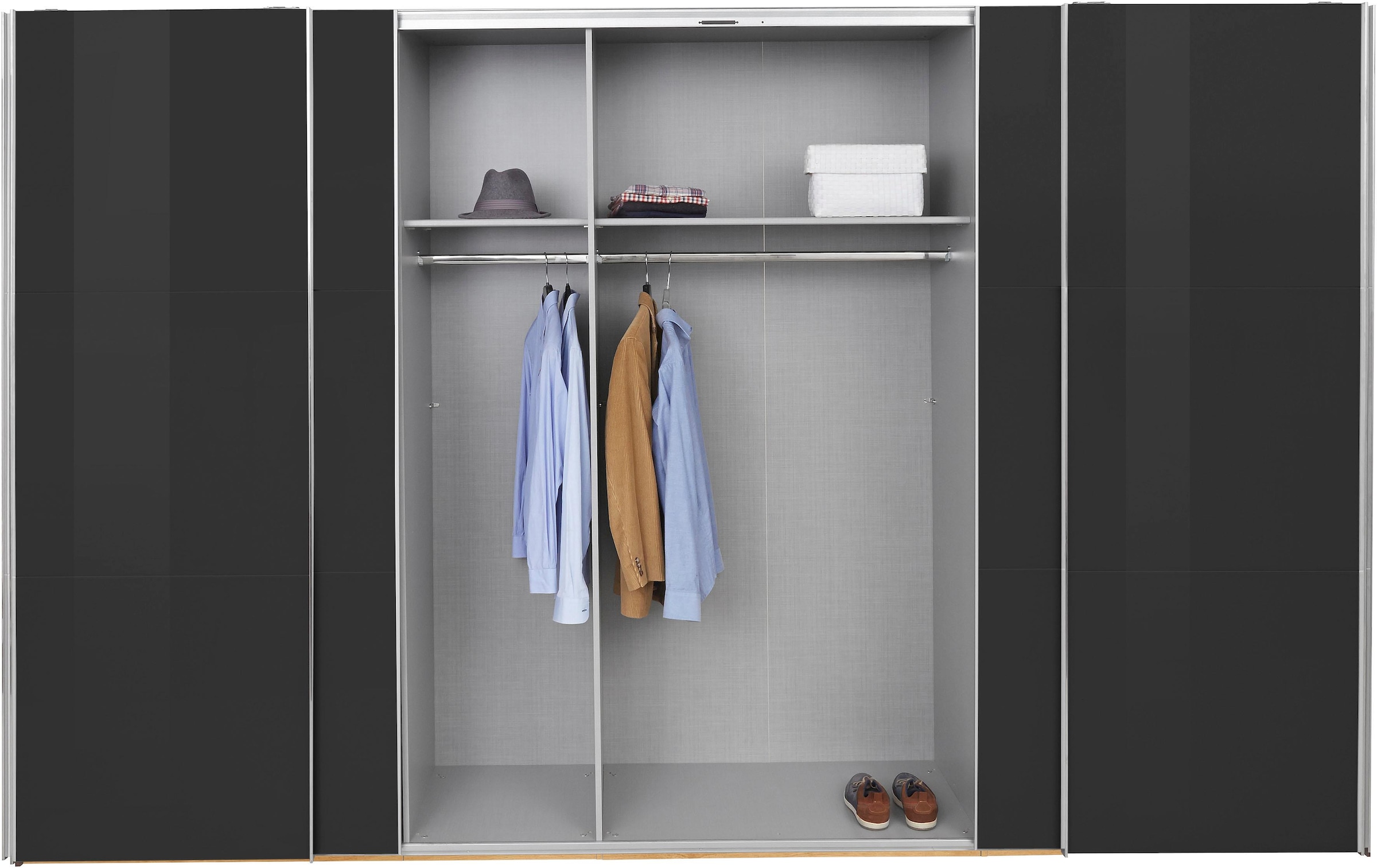 Wimex Schwebetürenschrank »Level by fresh to go«, mit Glastüren und Synchronöffnung