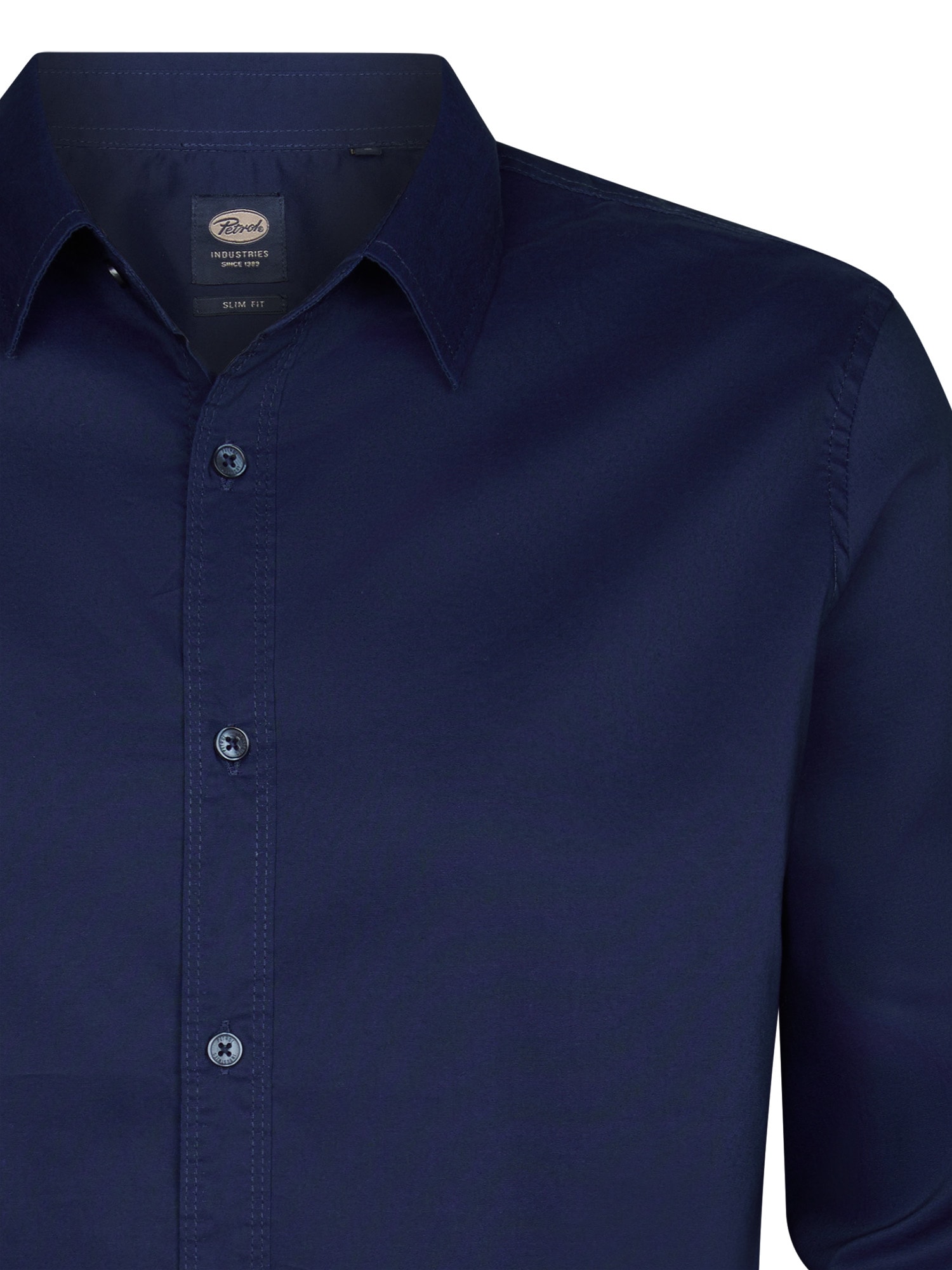 Petrol Industries Langarmshirt, mit Button-Down Kragen