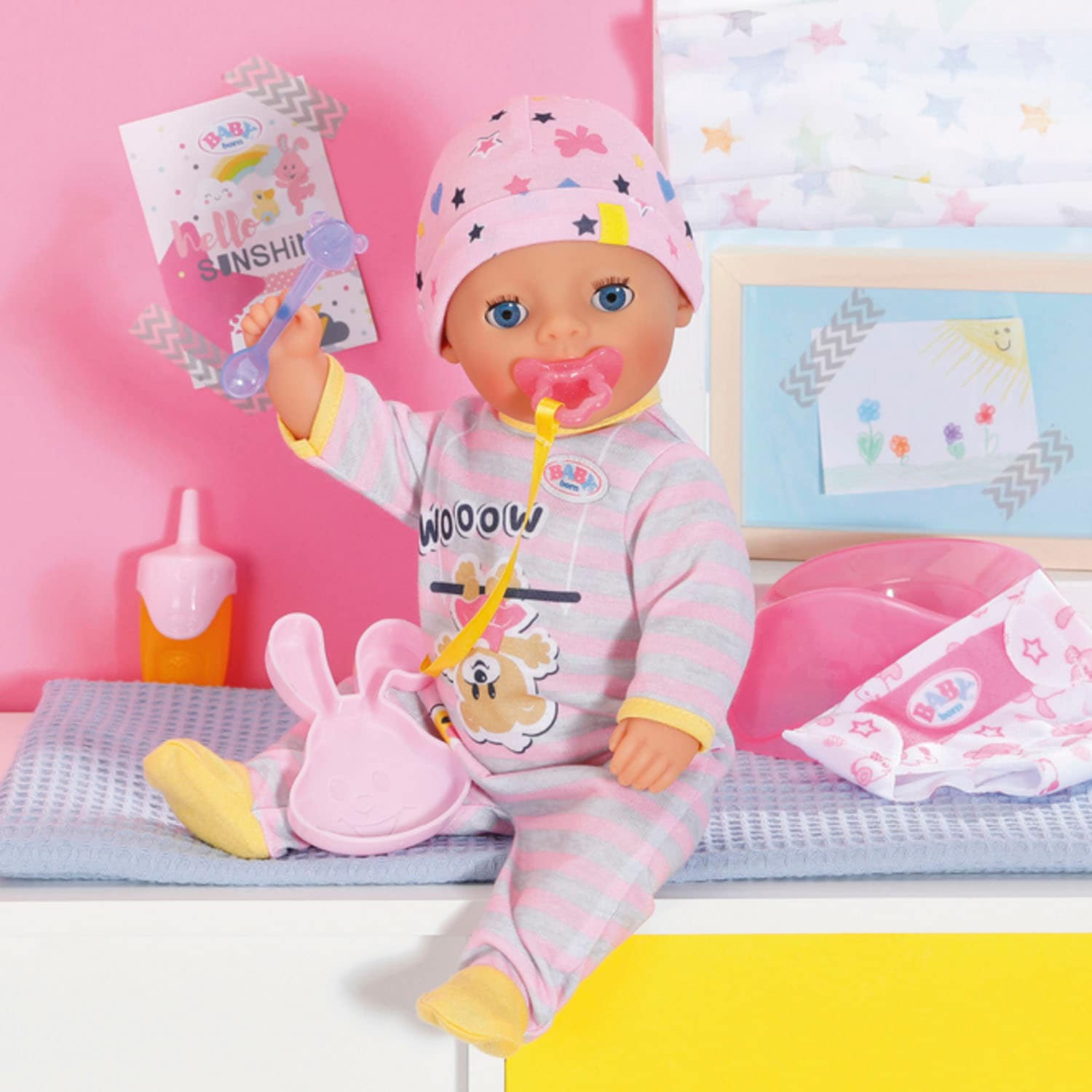 Baby Born Babypuppe »Soft Touch Little Girl, 36 cm«, mit lebensechten Funktionen