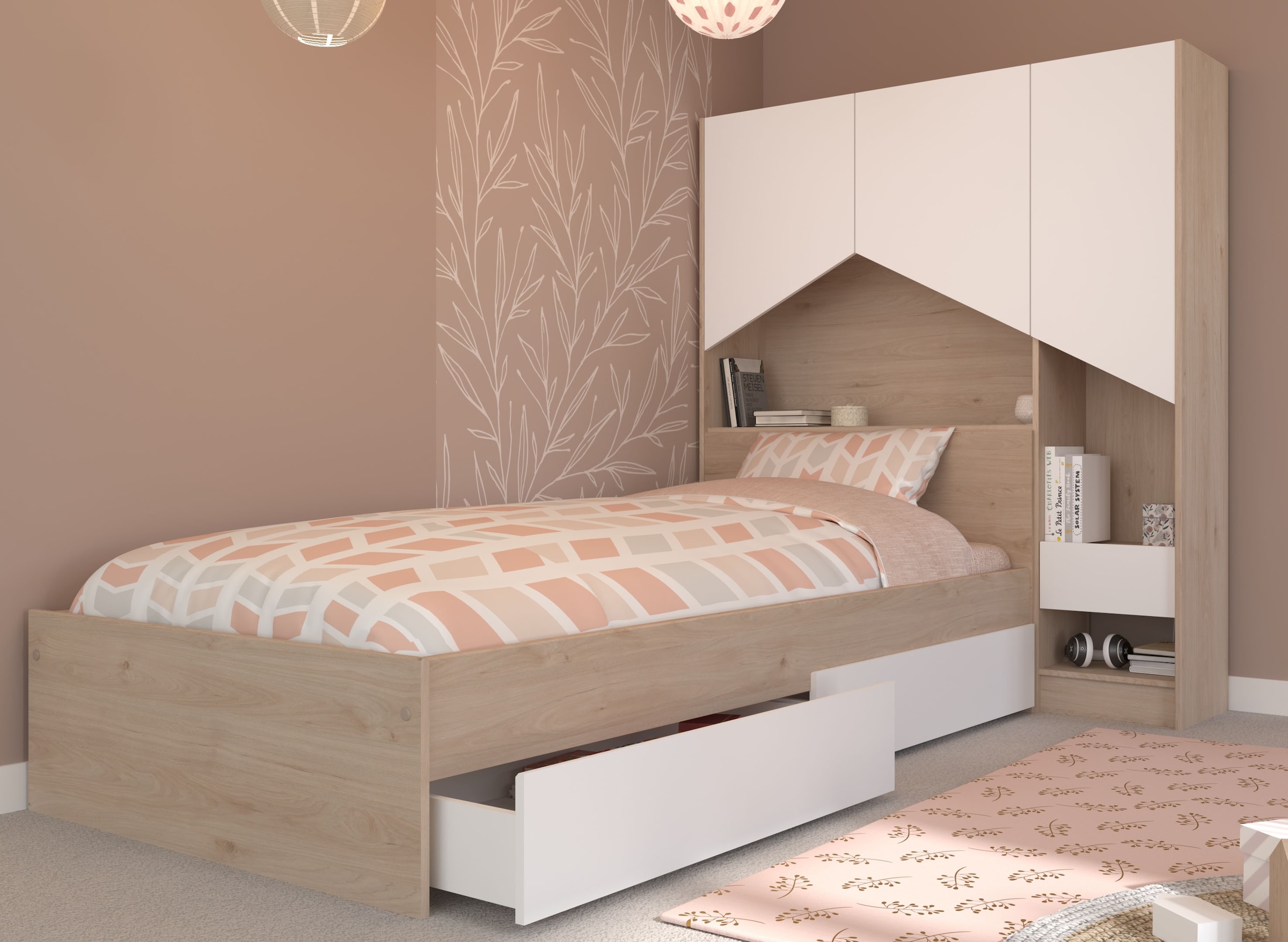 Parisot Jugendzimmer-Set, (Set, 3 tlg.)