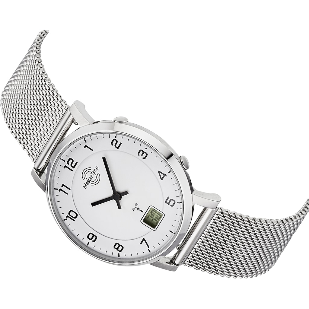 MASTER TIME Funkuhr »Advanced, MTLS-10740-12M«, Armbanduhr, Quarzuhr, Damenuhr, Datum