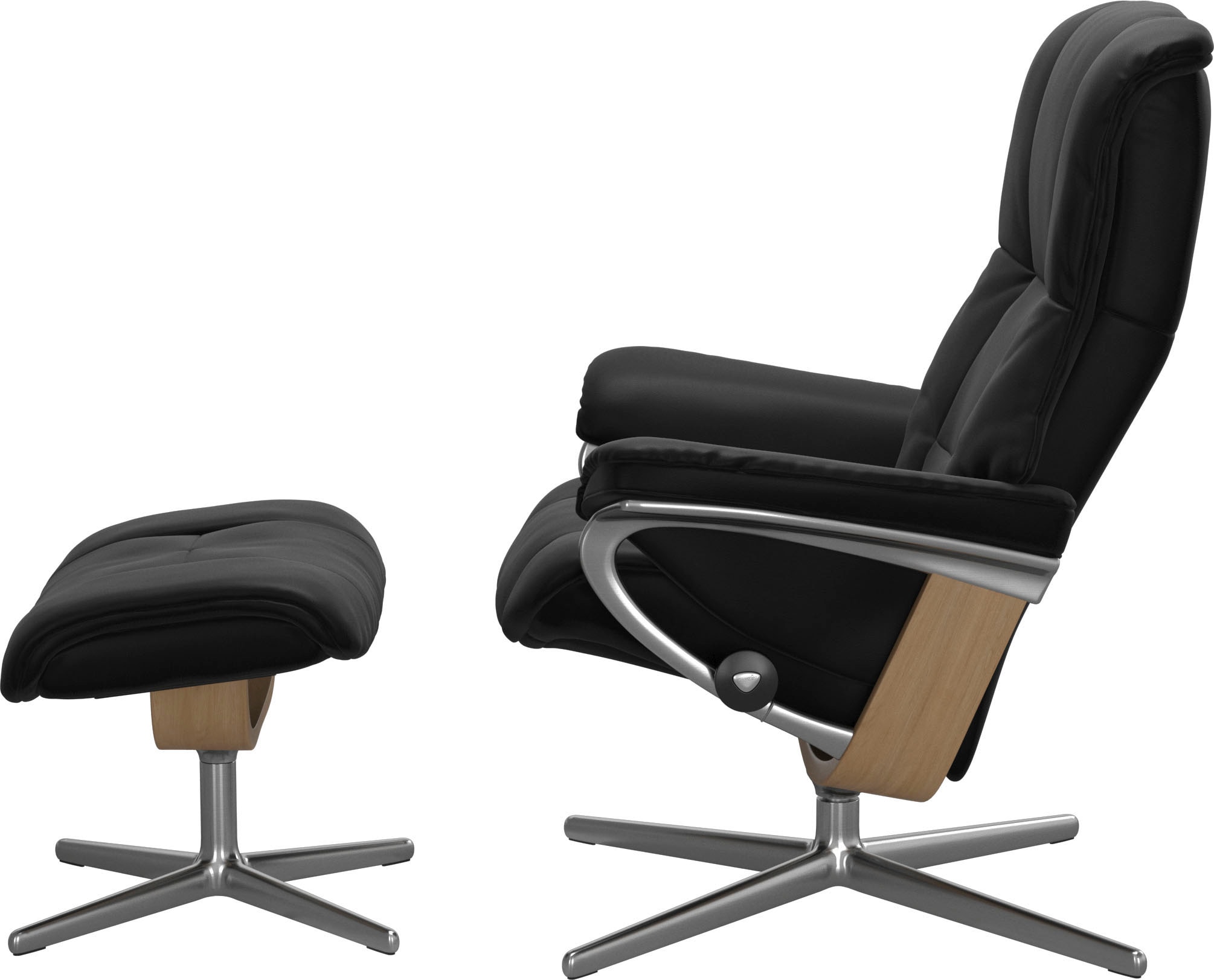 Stressless® Fußhocker »Mayfair« mit Cross Base, Größe S, M & L, Holzakzent Eiche