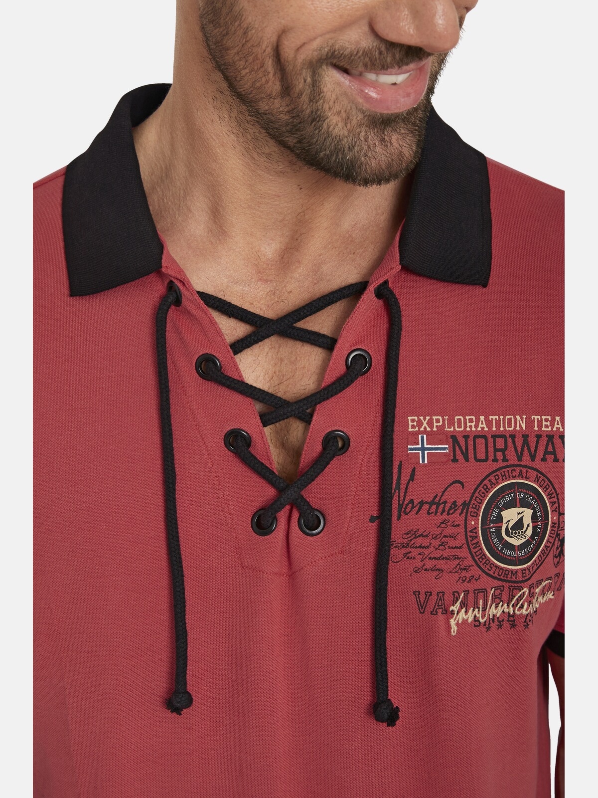 Jan Vanderstorm Poloshirt »Doppelpack Poloshirt ELJAR«, (2 tlg.), mit lässigen Saumschlitzen