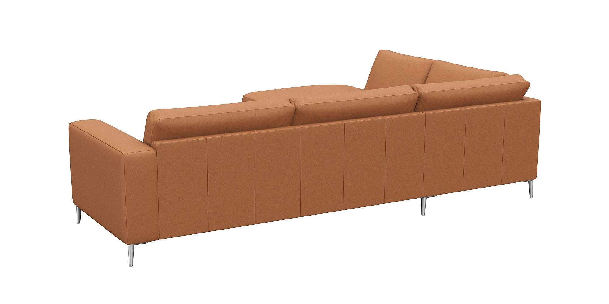 FLEXLUX Ecksofa »Fiore, super Sitzkomfort durch Kaltschaum im Sitz, L-Form«, breite Armlehnen, Füße Alu