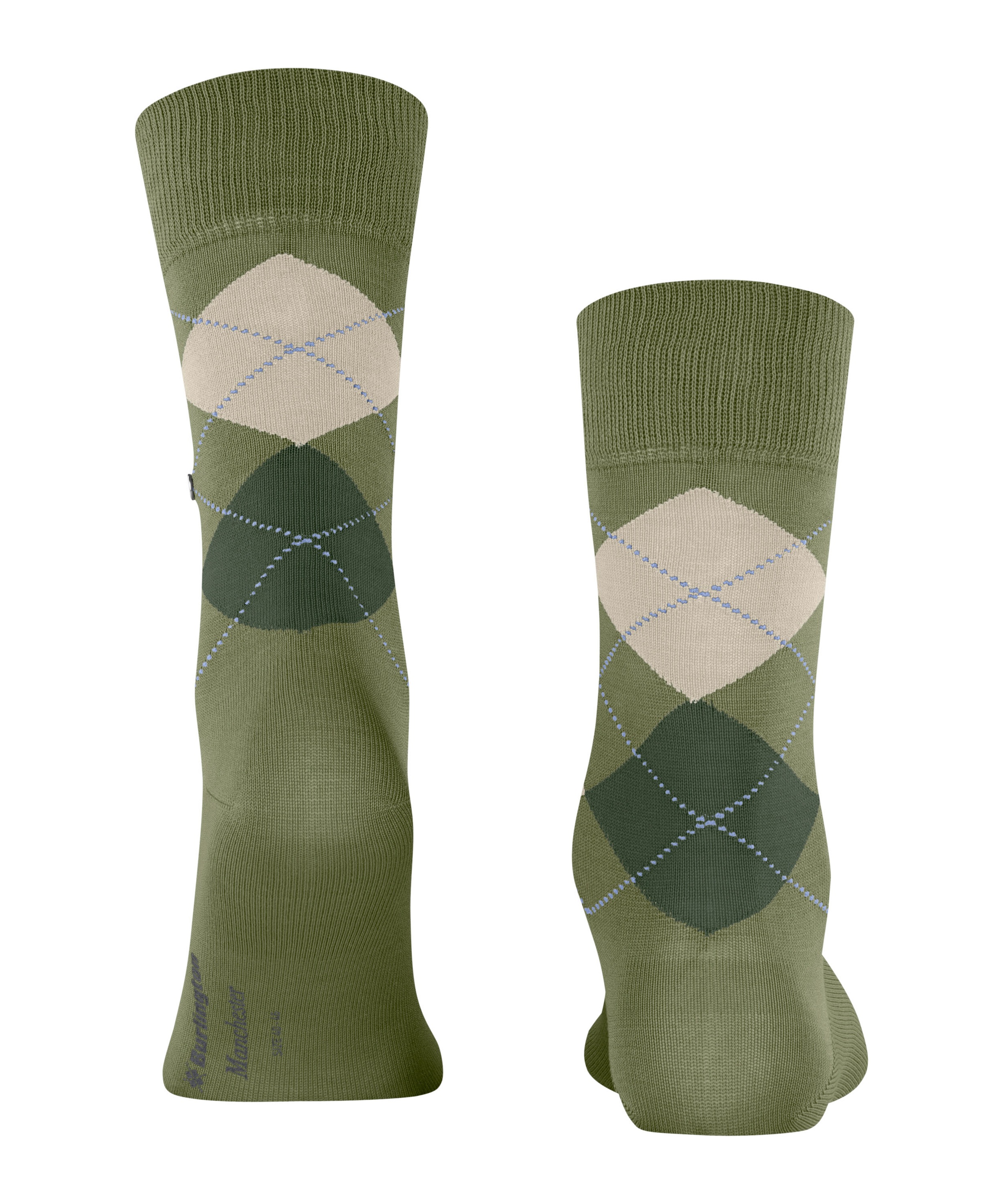 Burlington Socken »Manchester« Einheitsgröße 40-46, Argyle-Muster, Burlington-Clip