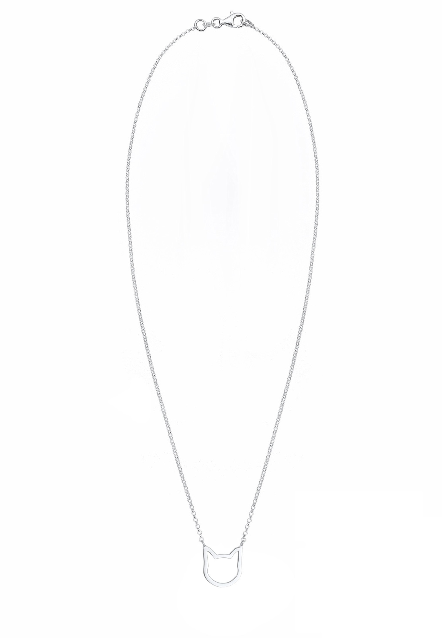 Elli Kette mit Anhänger »Halskette Cut-Out Katze 925 Sterling Silber«