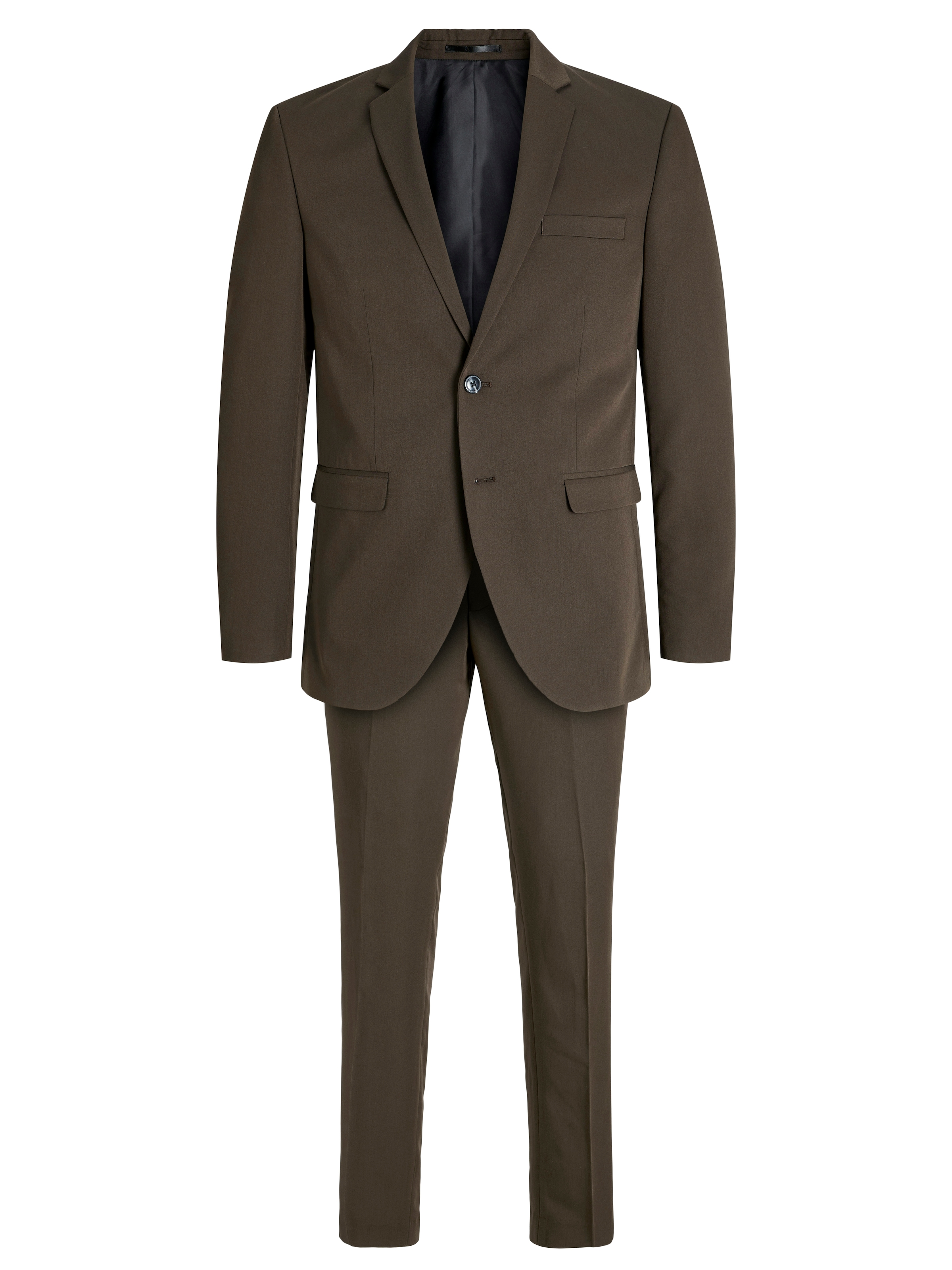 Jack & Jones Anzug »JPRFRANCO Extra schmal, pflegeleicht, stilvoll mit fallendem Revers«, (Packung, 2 tlg.), slim fit, unifarben, modisch, slim fit, Kunstfaser