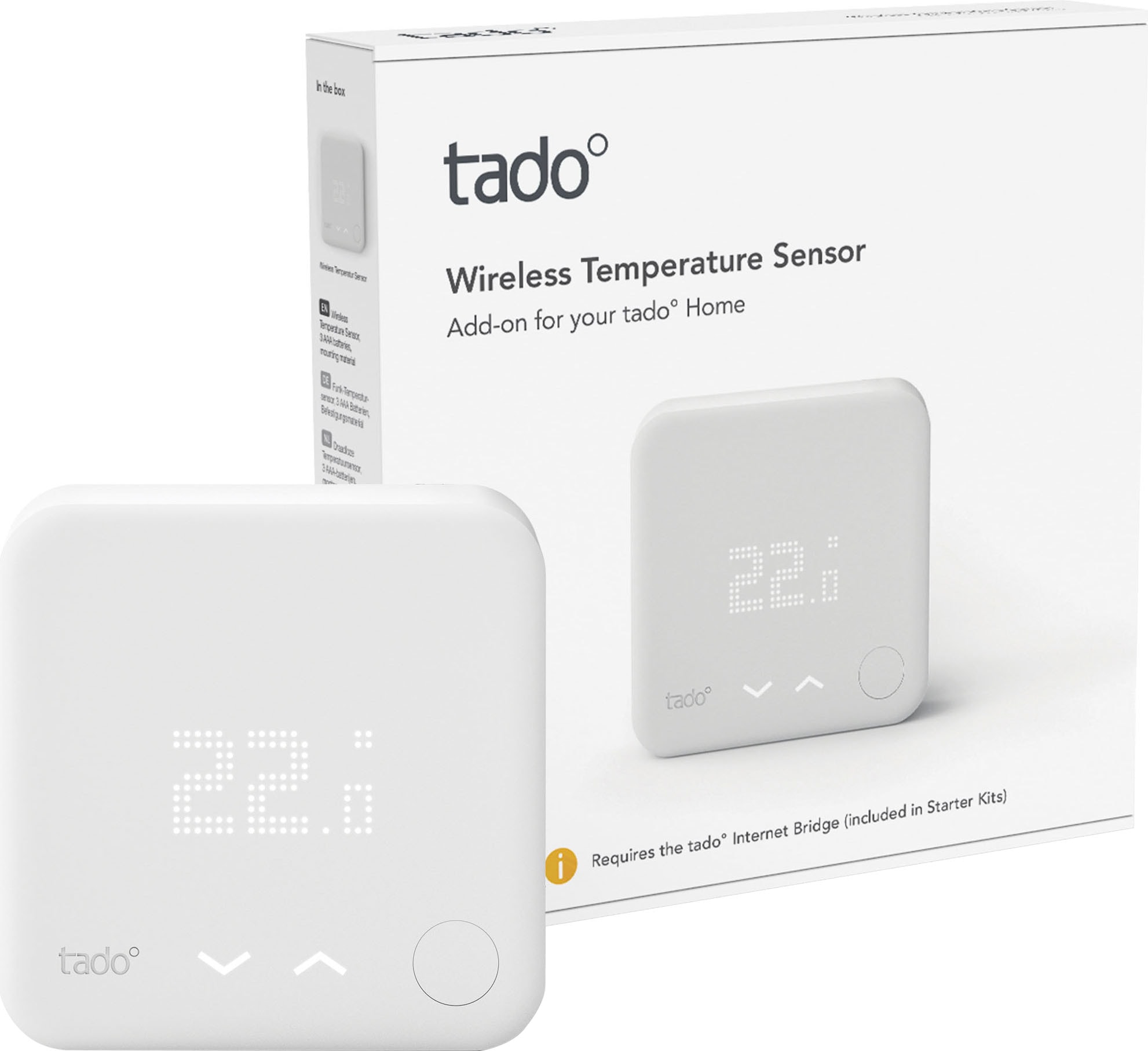 Tado Heizkörperthermostat »Funk-Temperatursensor, Zusatzprodukt für Smarte Heizkörperthermostate«