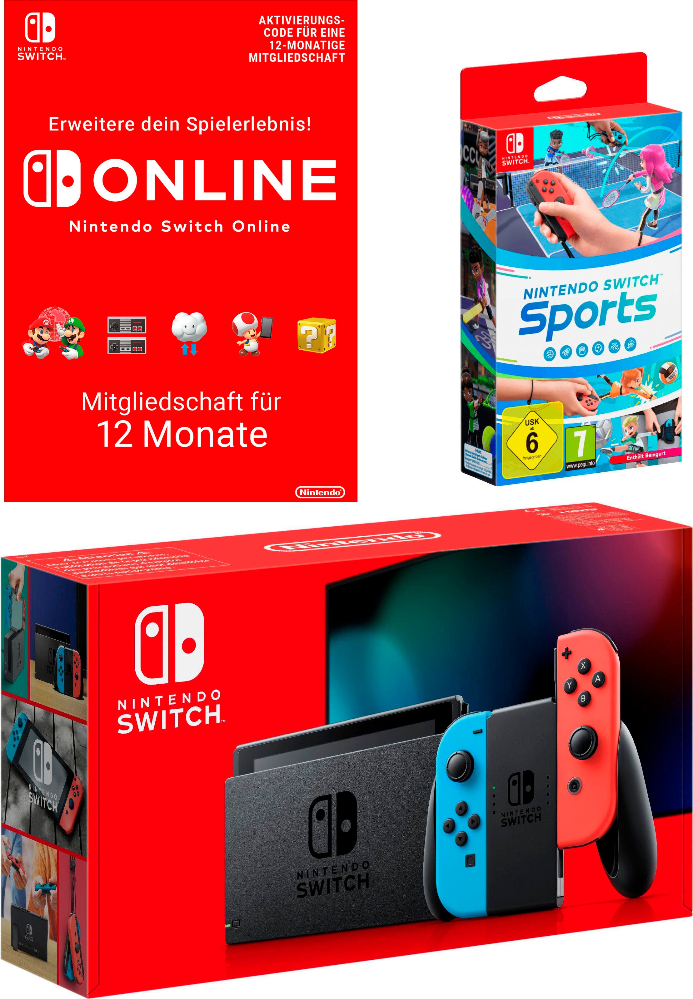 Nintendo Switch Spielekonsole, inkl. Nintendo Monate bei + 12 Sports Online Switch Switch