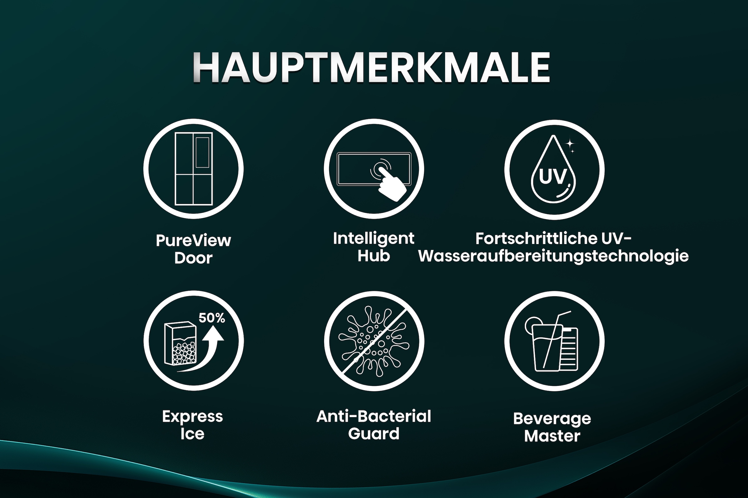 Hisense Multi Door »RQ600P7SKE« 179 cm hoch 91,4 cm breit PureViewDoor - immer sehen was im Kühlschrank ist