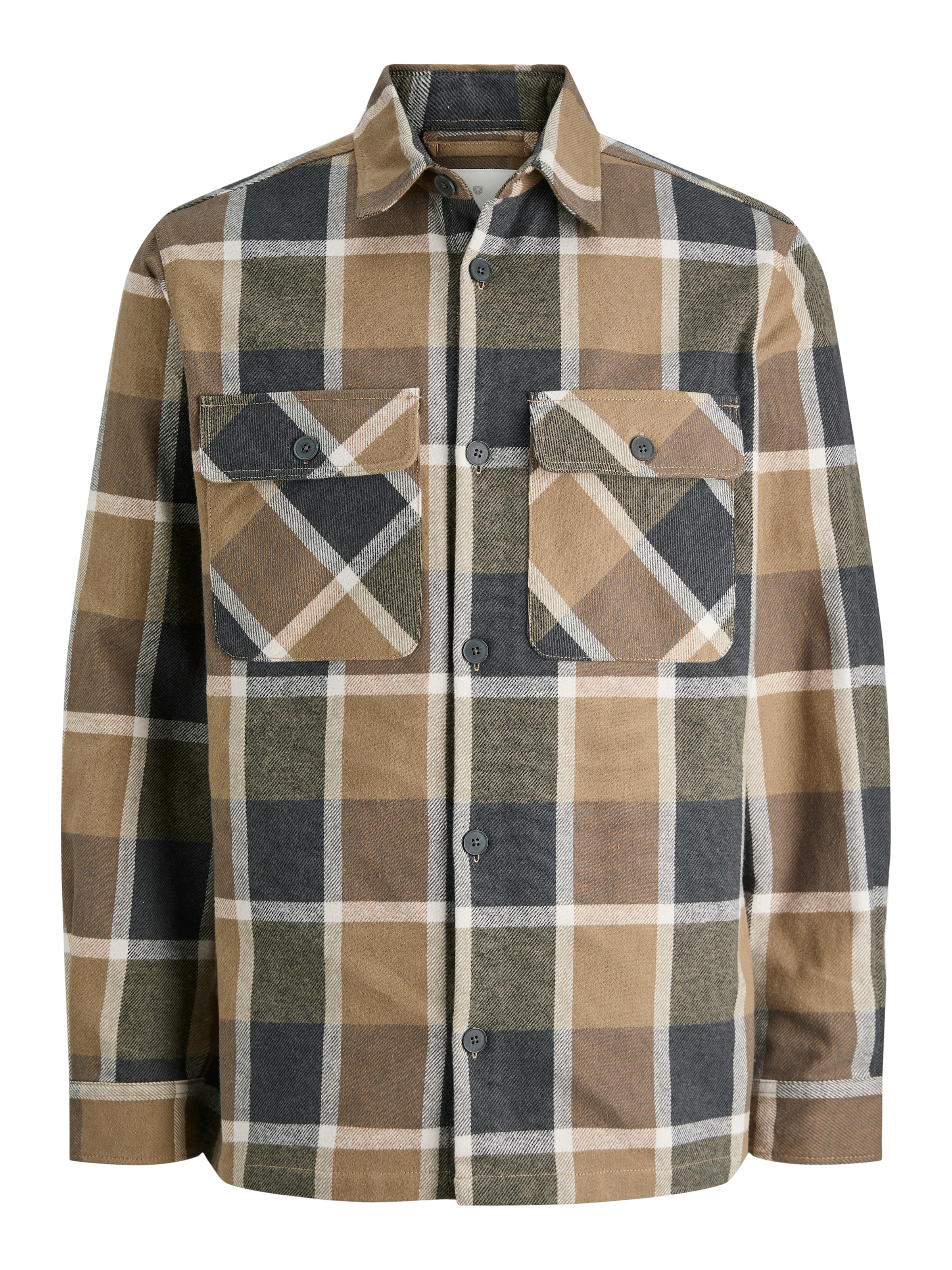 Jack & Jones Langarmhemd »JPRRAYLE MELANGE CHECK L/S OVERSHIRT SN«