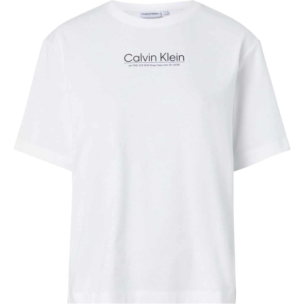 Calvin Klein Curve Print-Shirt »INCLU COORDINATES LOGO T-SHIRT« mit Calvin Klein Logo auf der Brust