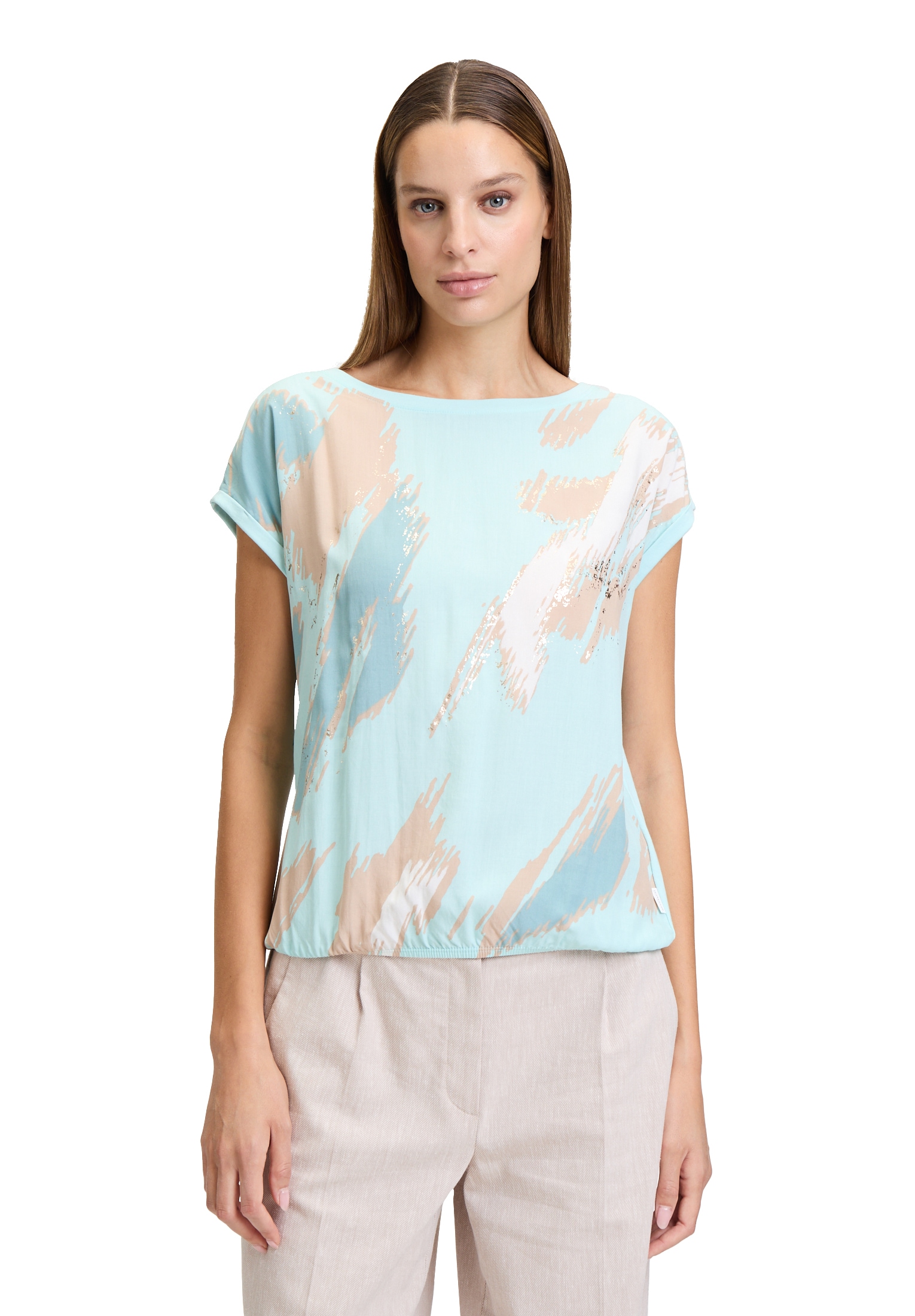 Betty&Co Kurzarmshirt »Casual-Shirt mit Print«