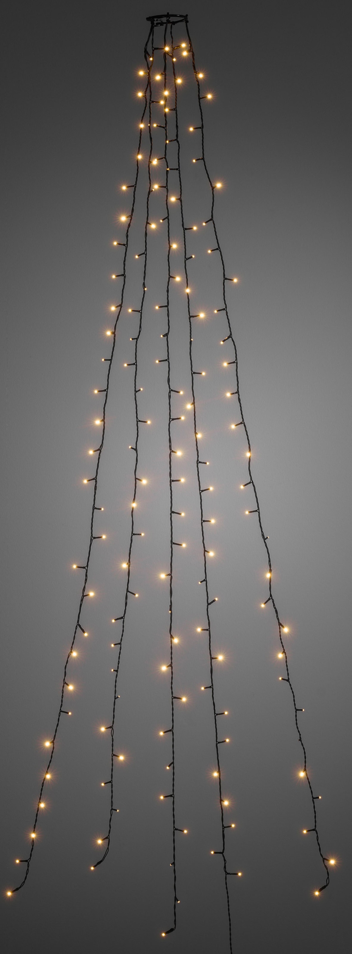 KONSTSMIDE LED-Baummantel »Weihnachtsdeko, Christbaumschmuck«, 200 St.-flammig, LED Lichterkette mit Ring, 5 Stränge à 40 Dioden, vormontiert