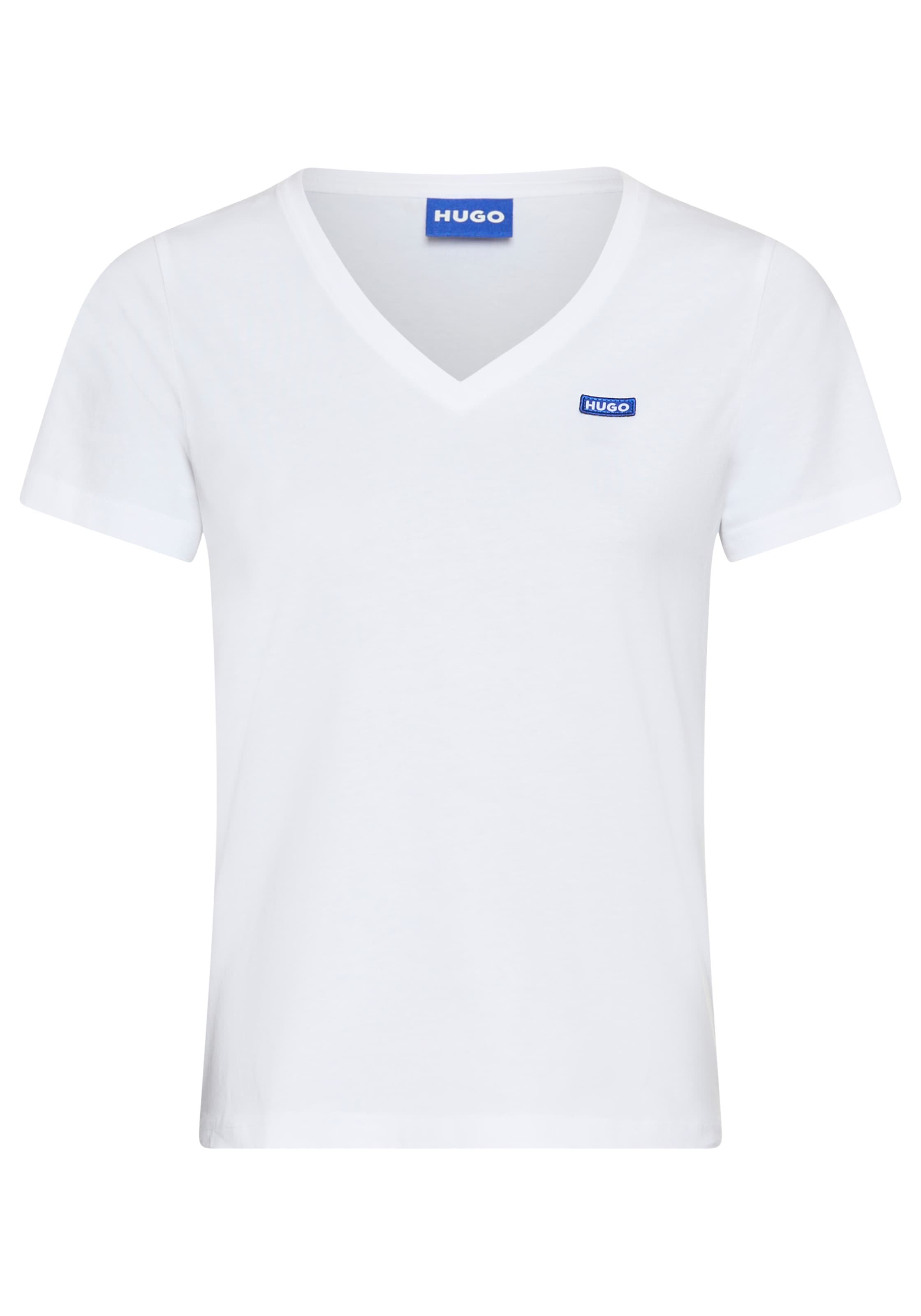 HUGO Blue T-Shirt »Classic V« mit Logo, V-Ausschnitt