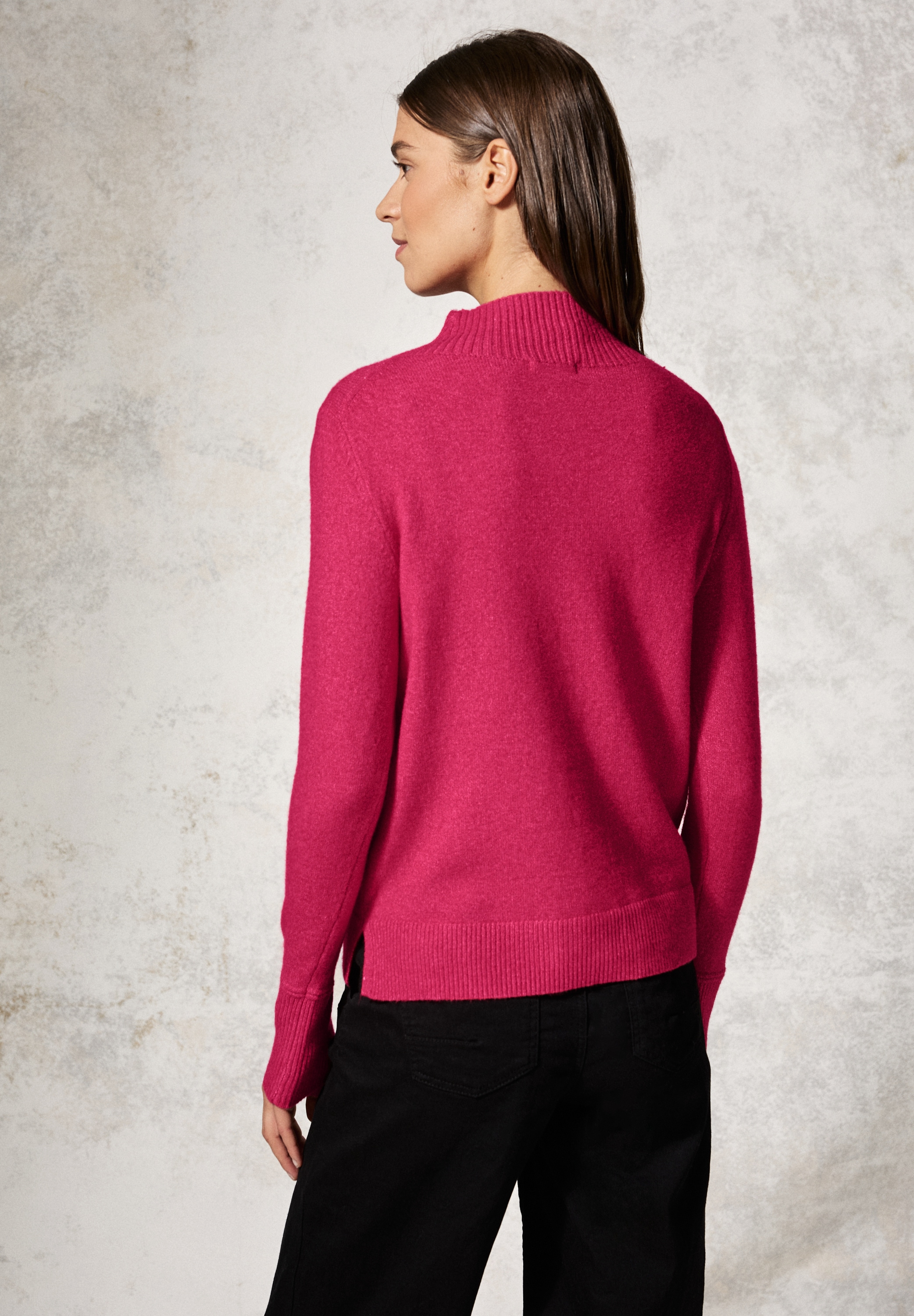 Cecil Strickpullover, mit Stehkragen