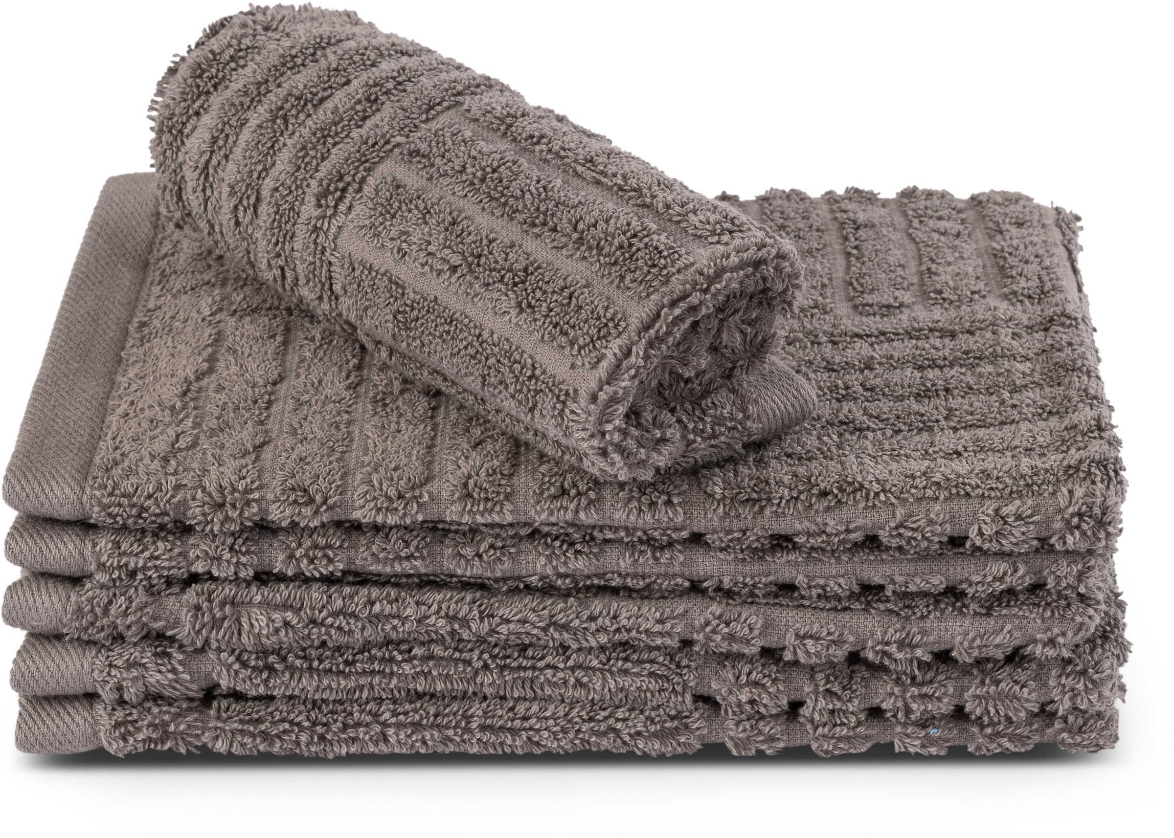 ROSS Waschhandschuh »CARRE« 100% Baumwolle, Rippenstruktur, große Farbauswahl