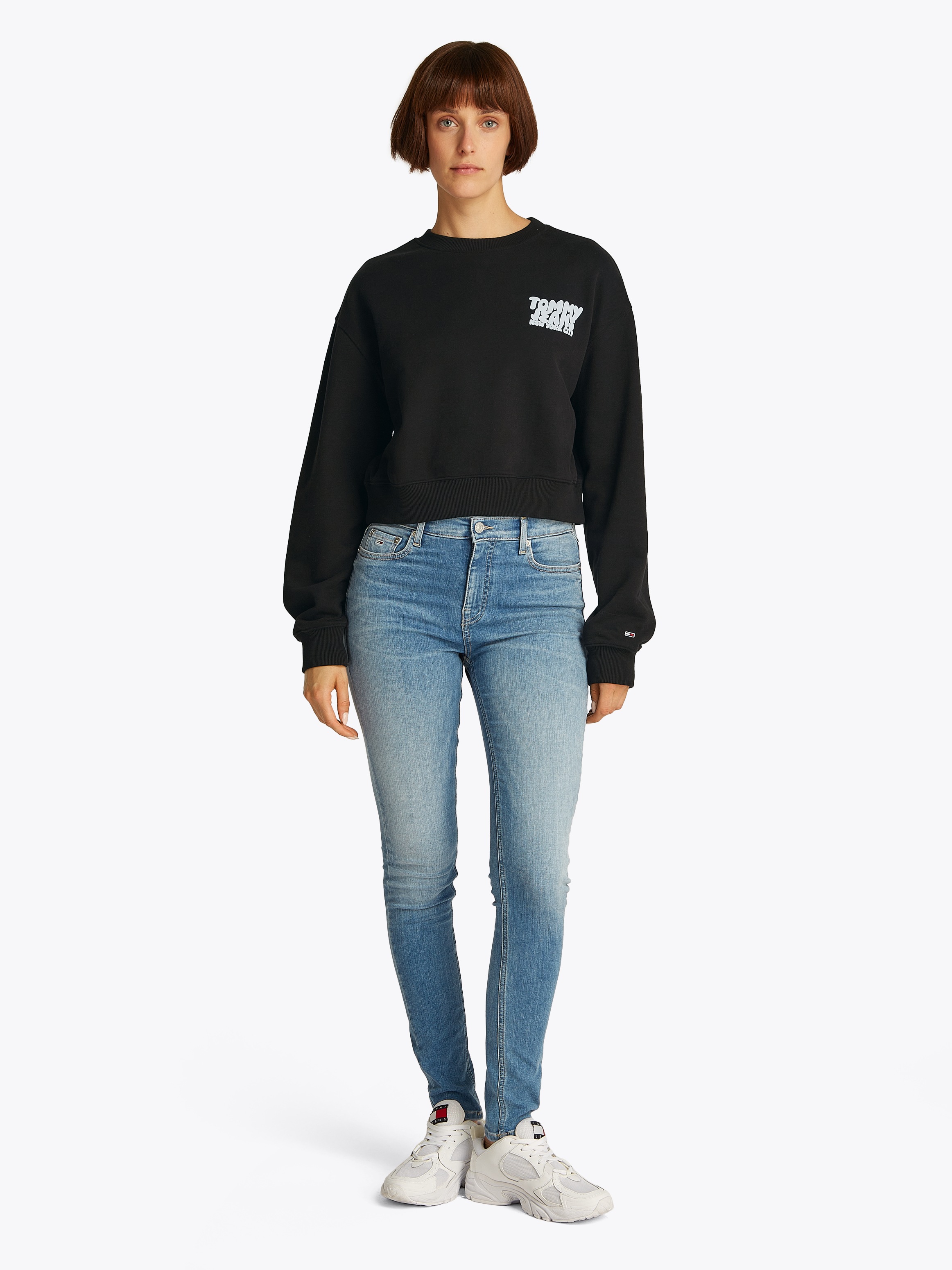 Tommy Jeans Sweatshirt »TJW RLX CRP TJ BUBBLE CREW«, mit großem Logodruck auf dem Rücken