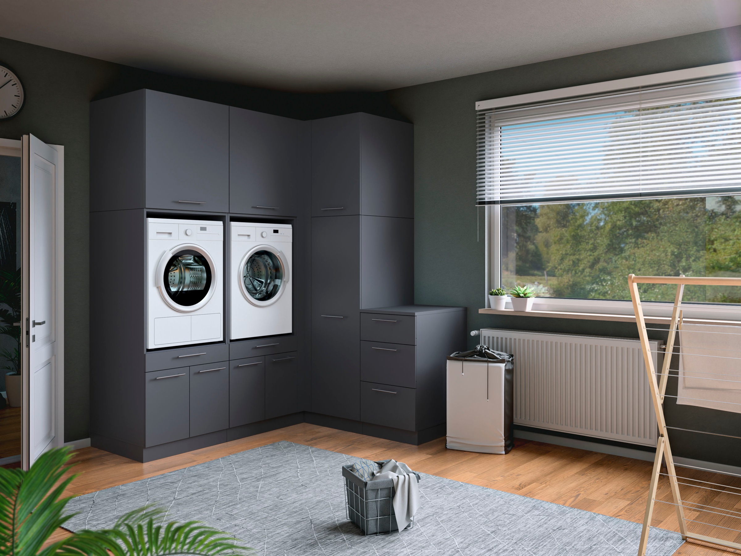 Laundreezy »Laundreezy, 6-tlg. Mehrzweckschrank-Set B/H/T 203/238/68 cm« 6 Stk. tlg.