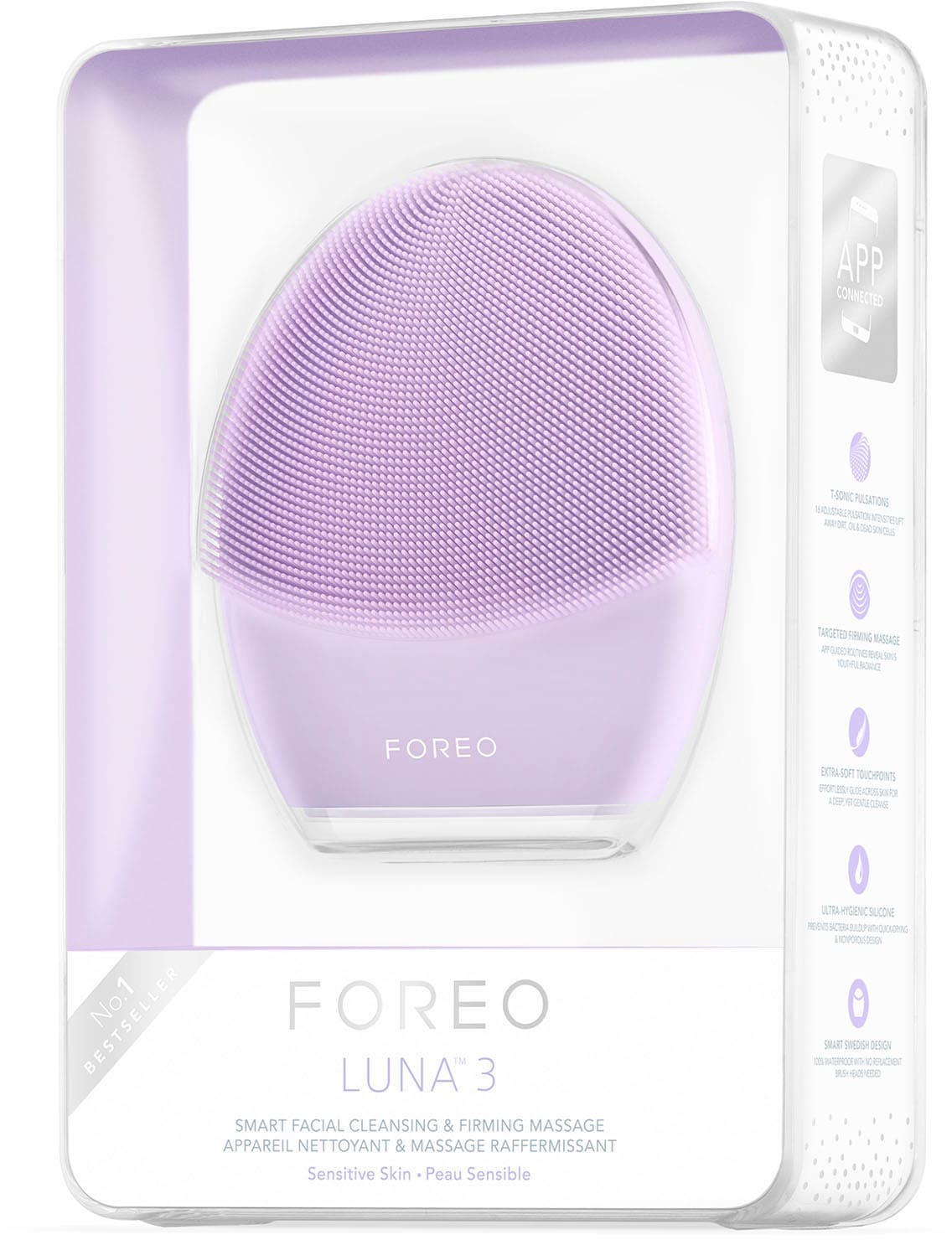 FOREO Elektrische Gesichtsreinigungsbürste »LUNA 3«, für empfindliche Haut  mit 3 Jahren XXL Garantie