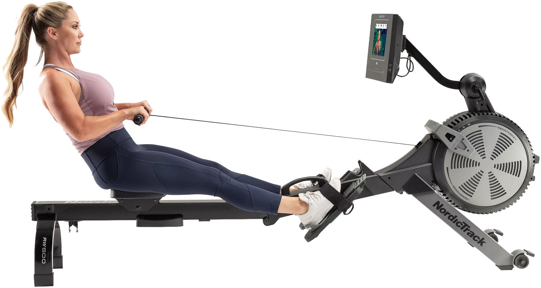 NordicTrack Rudergerät »NordicTrack RW600«, iFIT-fähiger Rower mit schwenkbarem 7'' Touchscreen