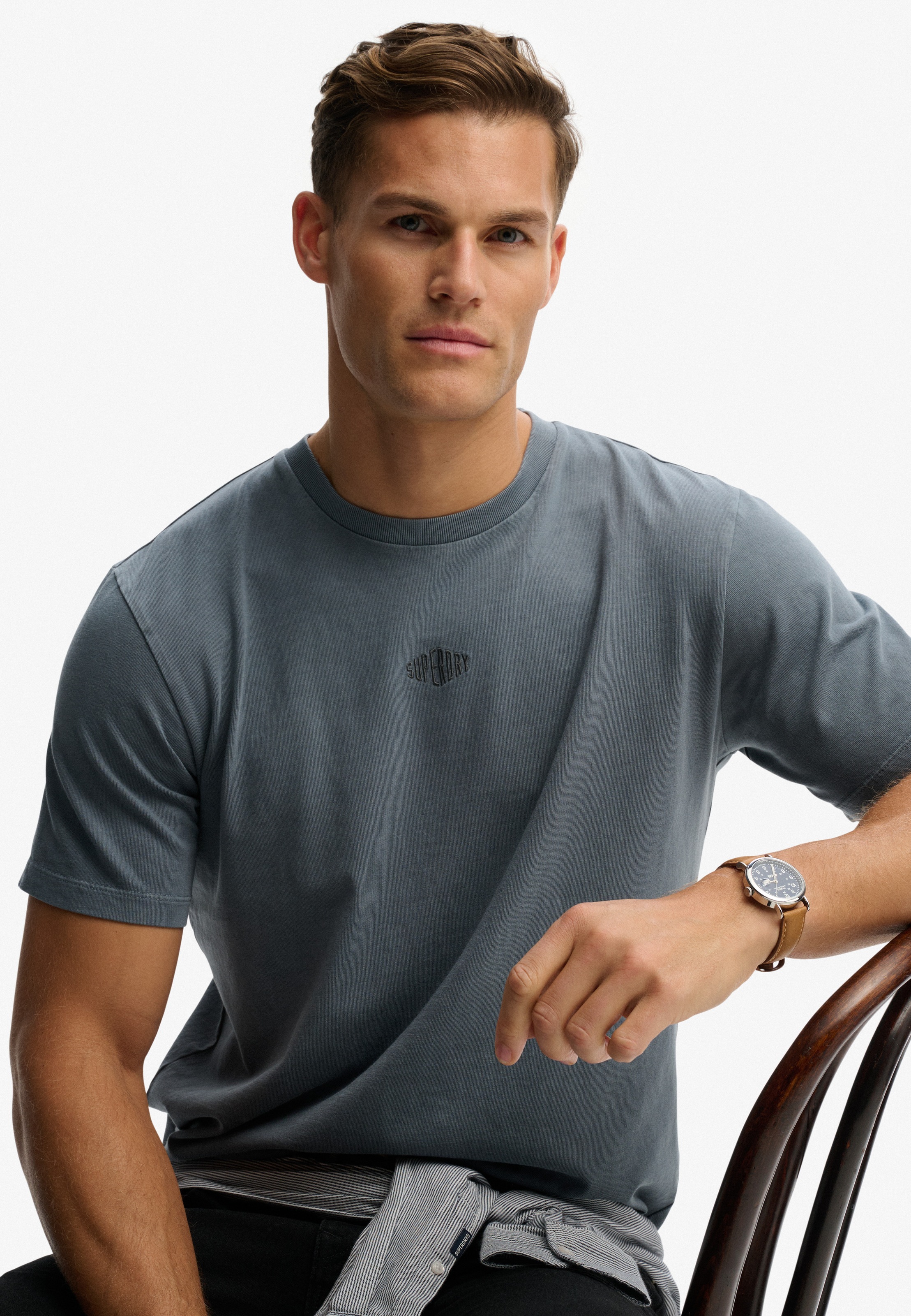 Superdry Rundhalsshirt »MICRO LOGO TSHIRT« mit Micro-Marken-Logo