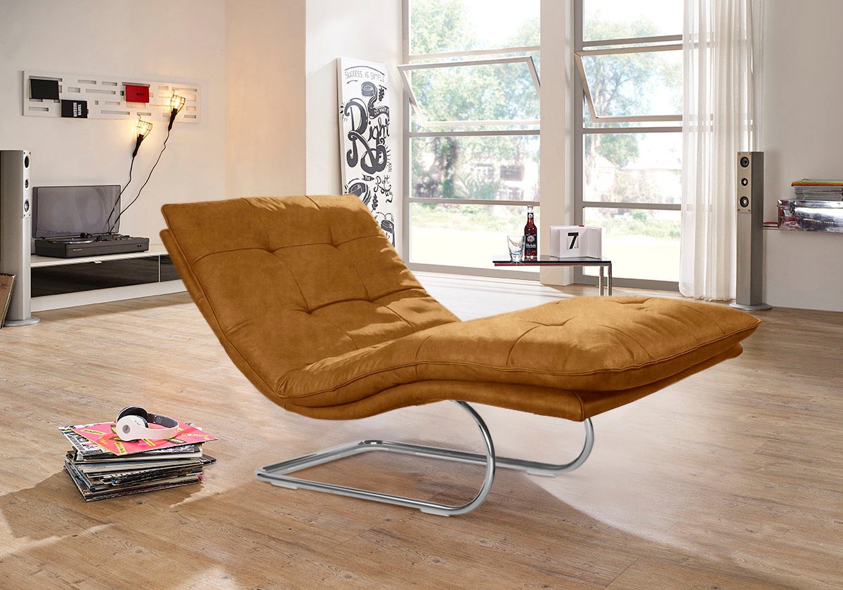 W.SCHILLIG Relaxliege »daily dreams«, in Waffelkissen-Optik, wahlweise mit Motor, Freischwingergestell