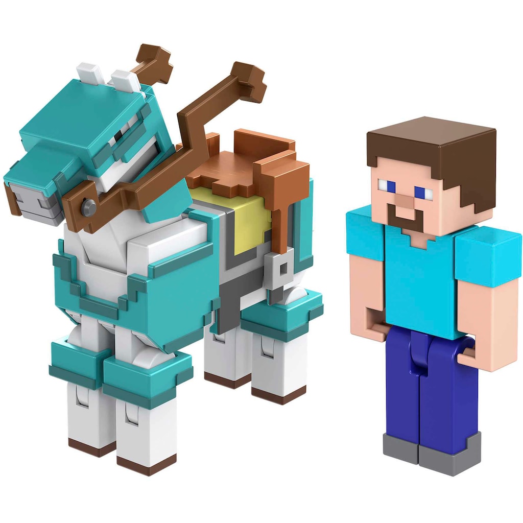 Mattel® Spielfigur »Minecraft, Armored Horse and Steve«