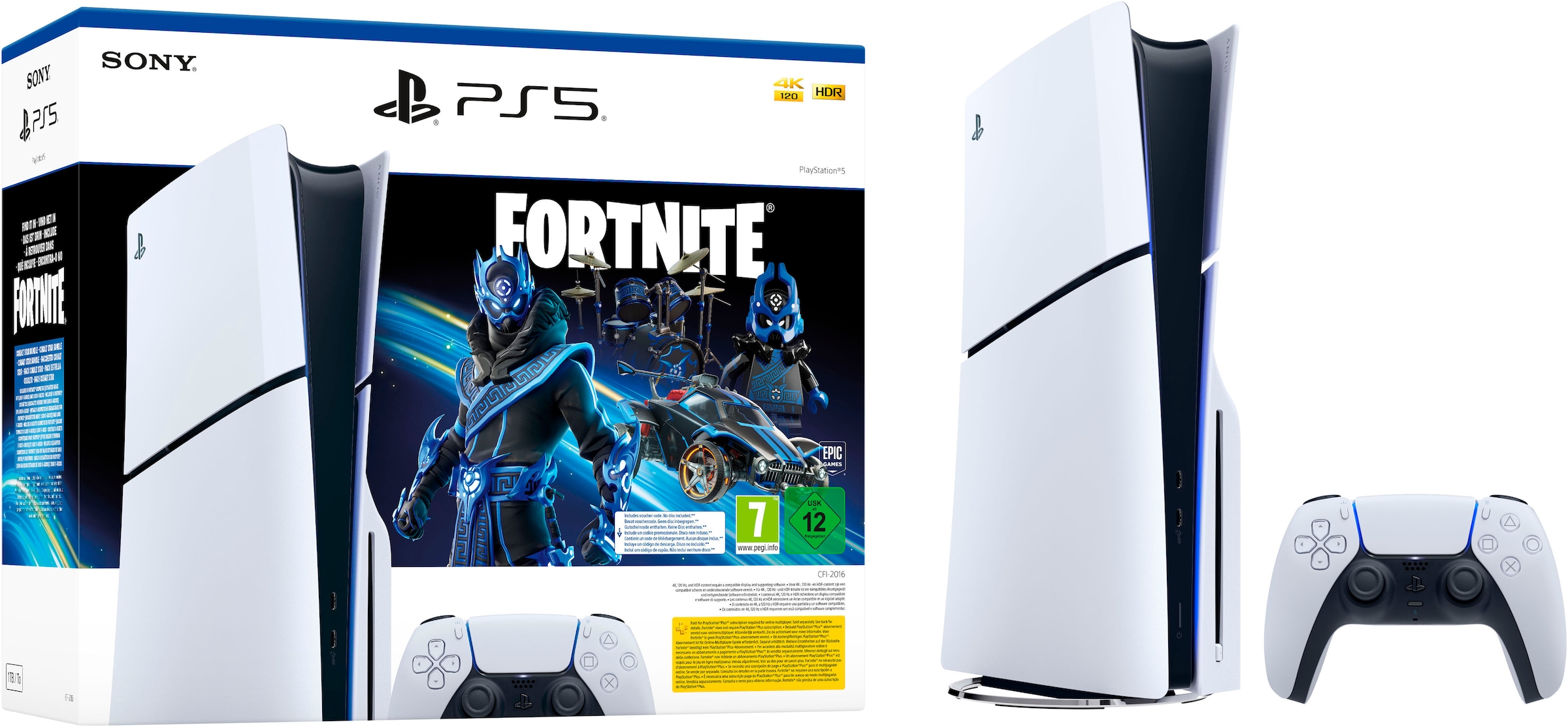 PlayStation 5 Spielekonsole »Disk Edition (Slim) – Fortnite Cobalt Star Bundle«