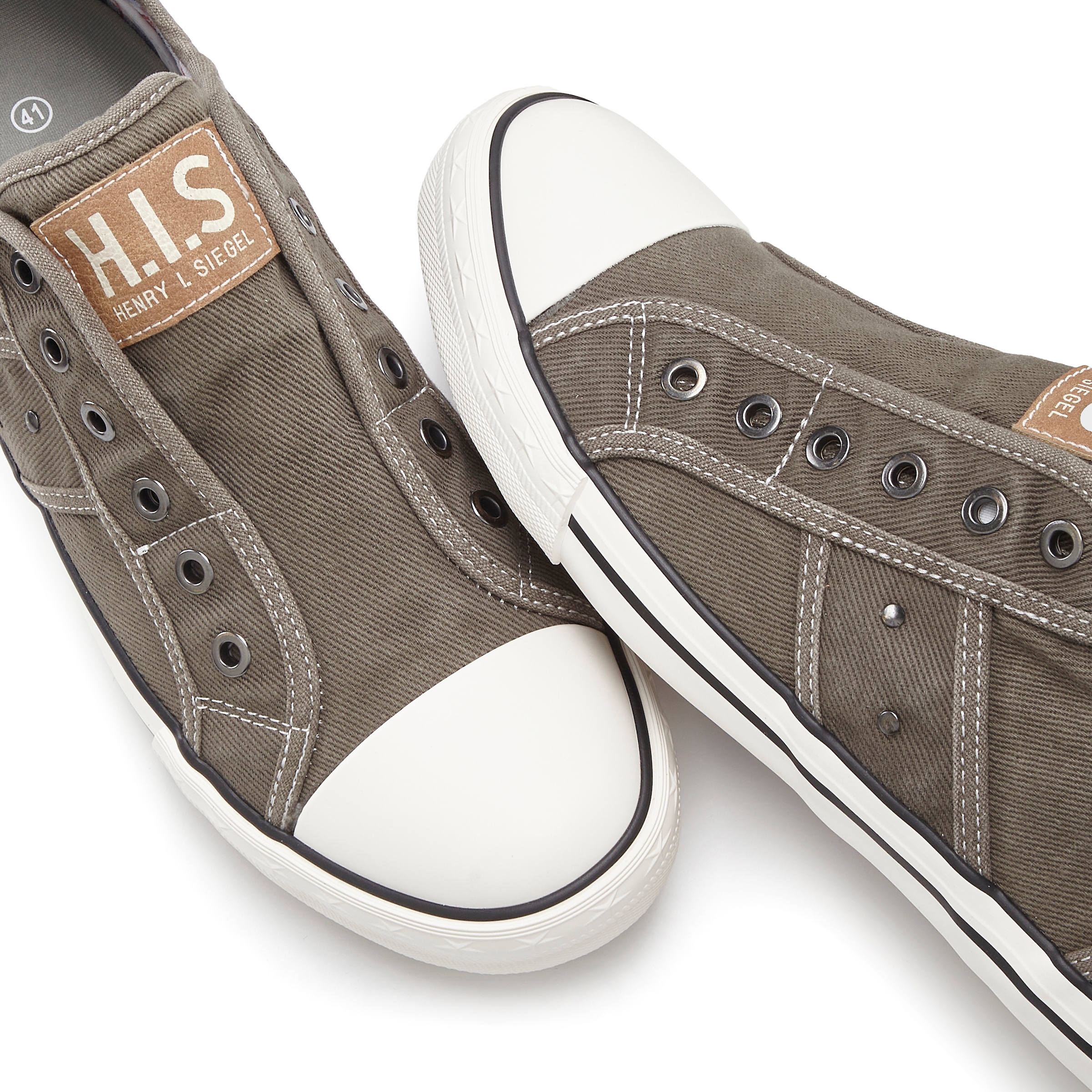 H.I.S Sneaker »Textilschuh, Stoffschuh, Turnschuh, Halbschuh, Freizeitschuh, Slipper«  NEU Slip-On-Sneaker aus weichem Textilmaterial, Unisex