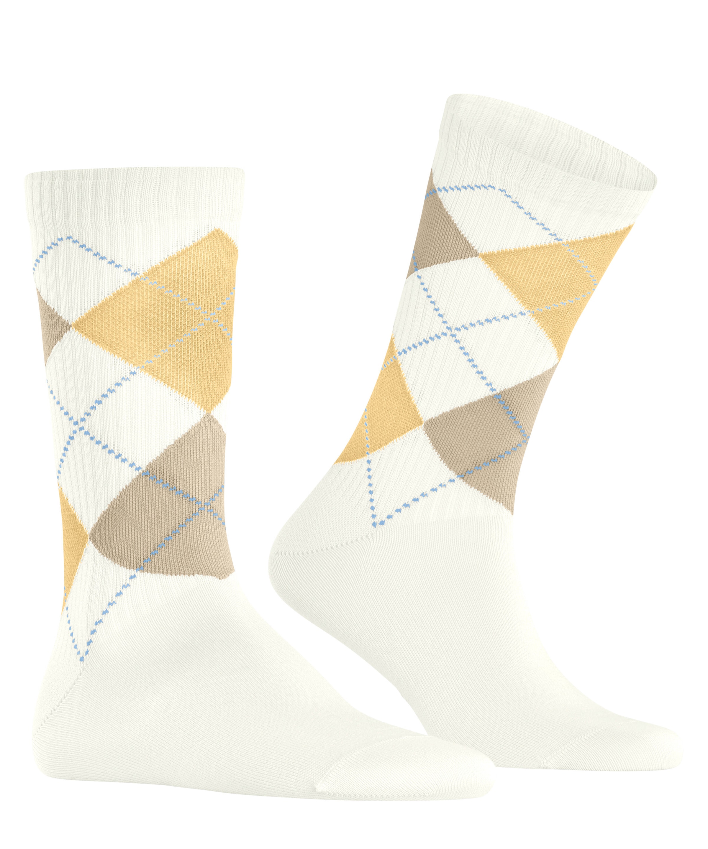 Burlington Socken »Rib Court« Einheitsgröße 40-46, Argyle-Muster, feine Rippenstruktur