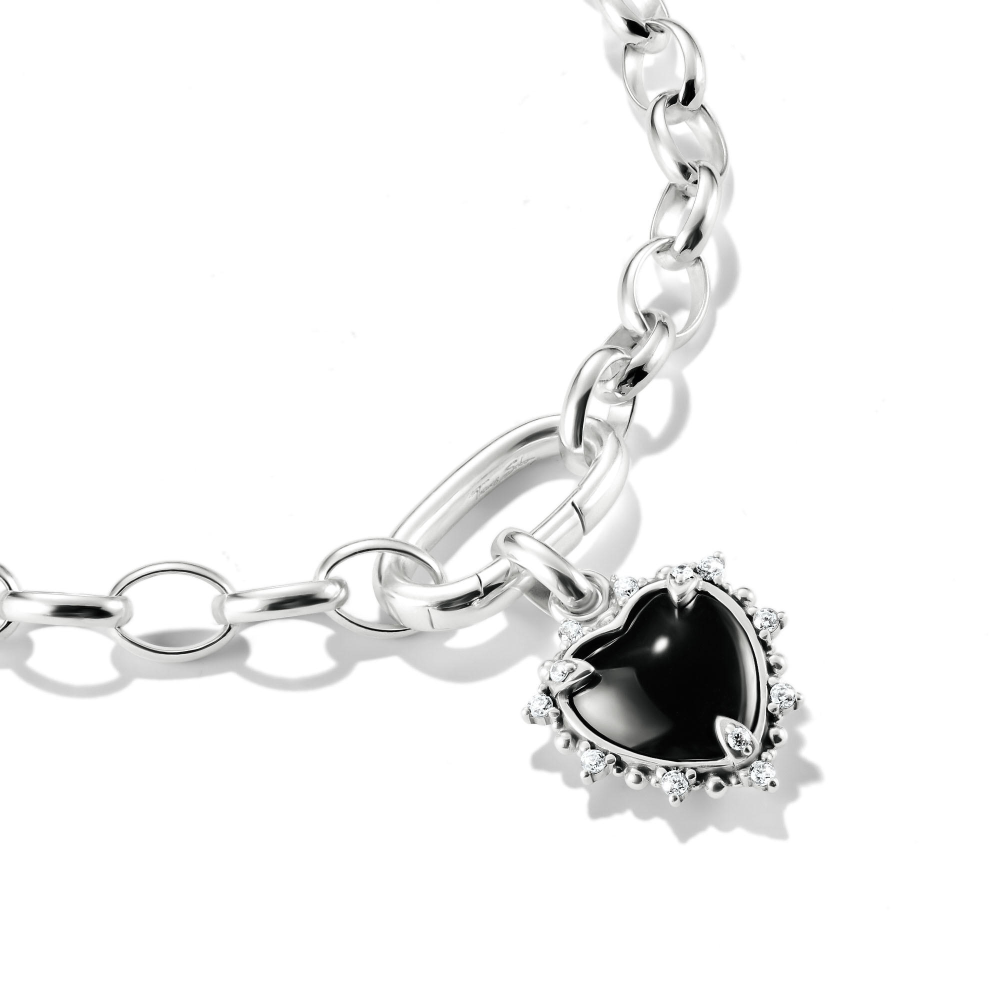 THOMAS SABO Charm Herz »Charm Vintage-Herz - Connect« mit Rubin (synth.), Zirkonia (synth.)